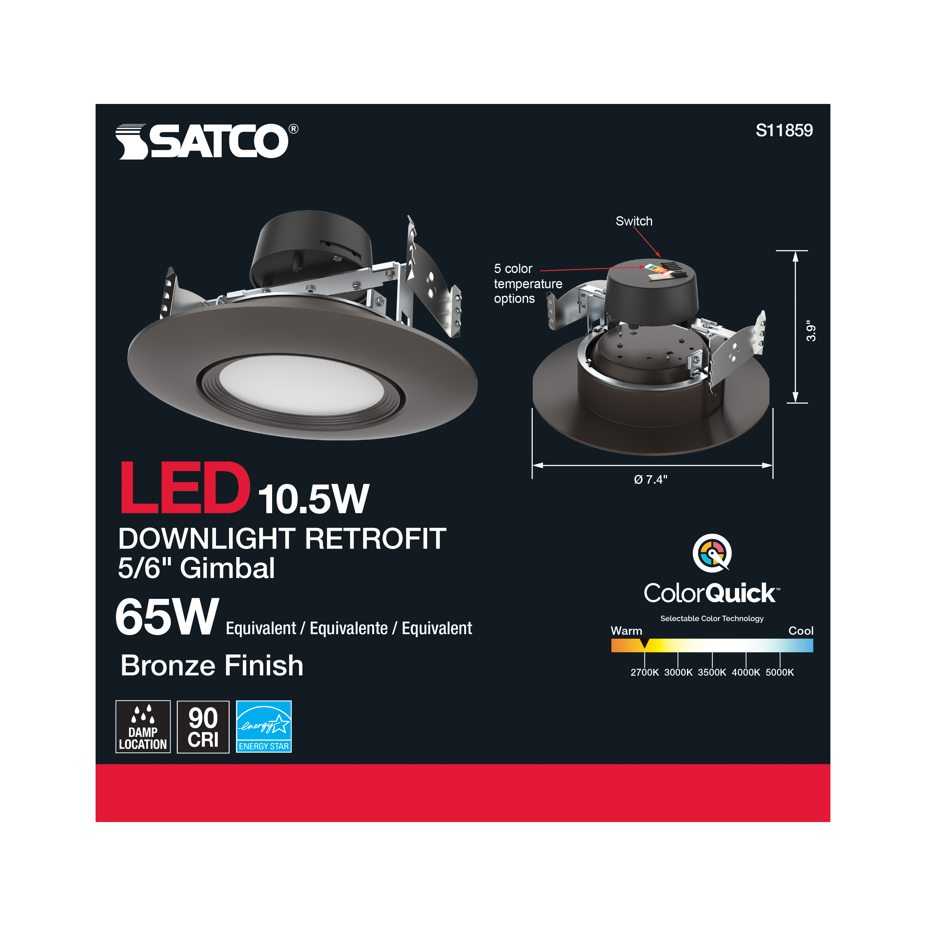 10.5WLED/DIR/5-6/CCT-SEL/120V/ - S11859