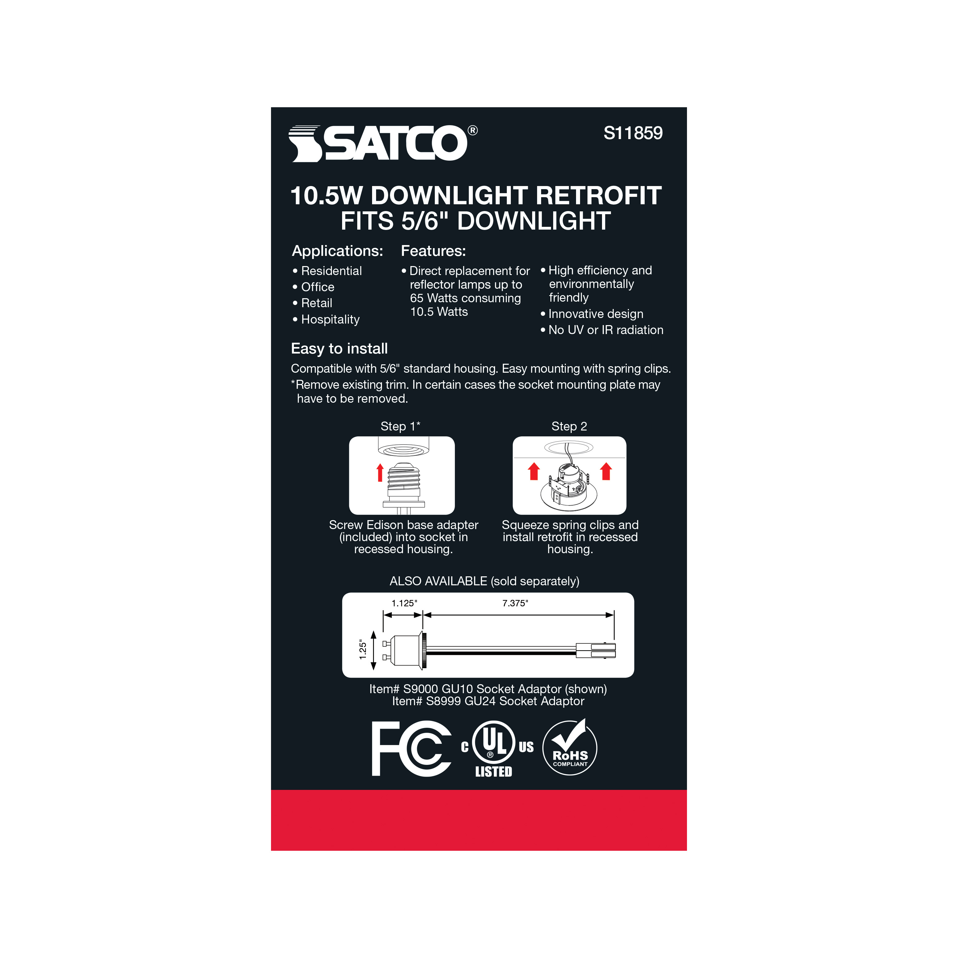 10.5WLED/DIR/5-6/CCT-SEL/120V/ - S11859