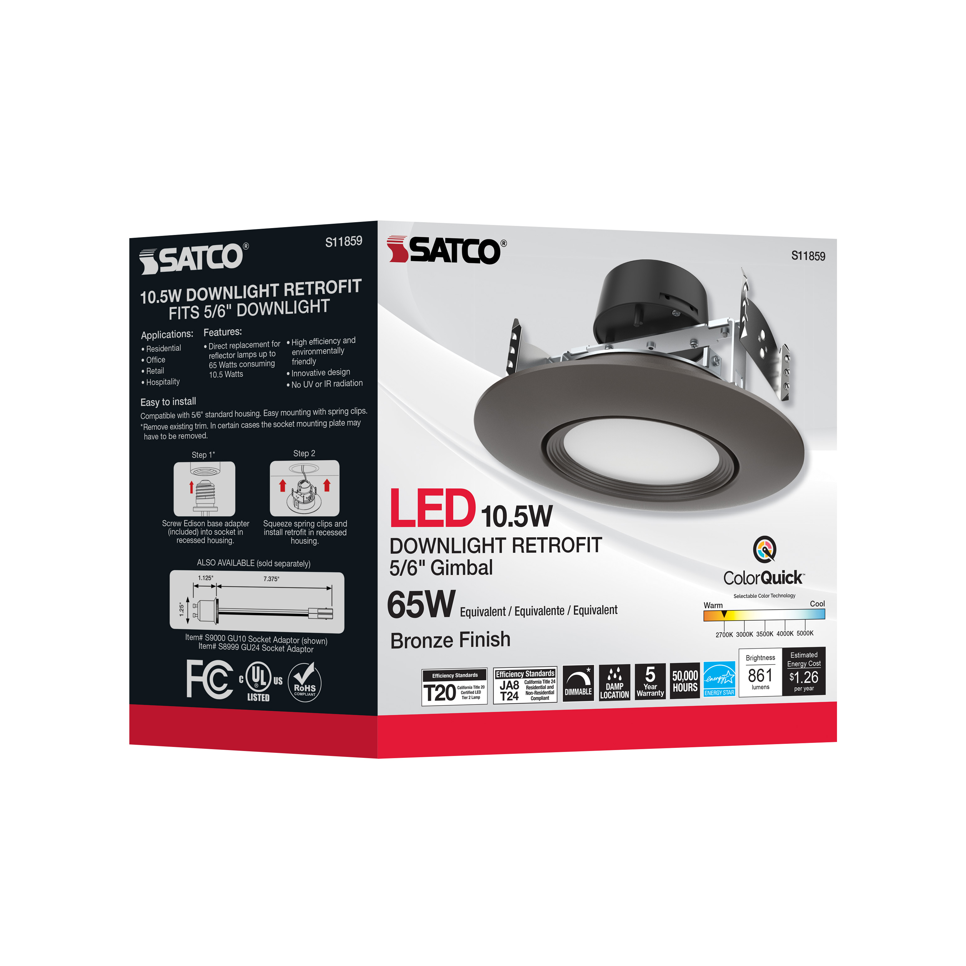 10.5WLED/DIR/5-6/CCT-SEL/120V/ - S11859
