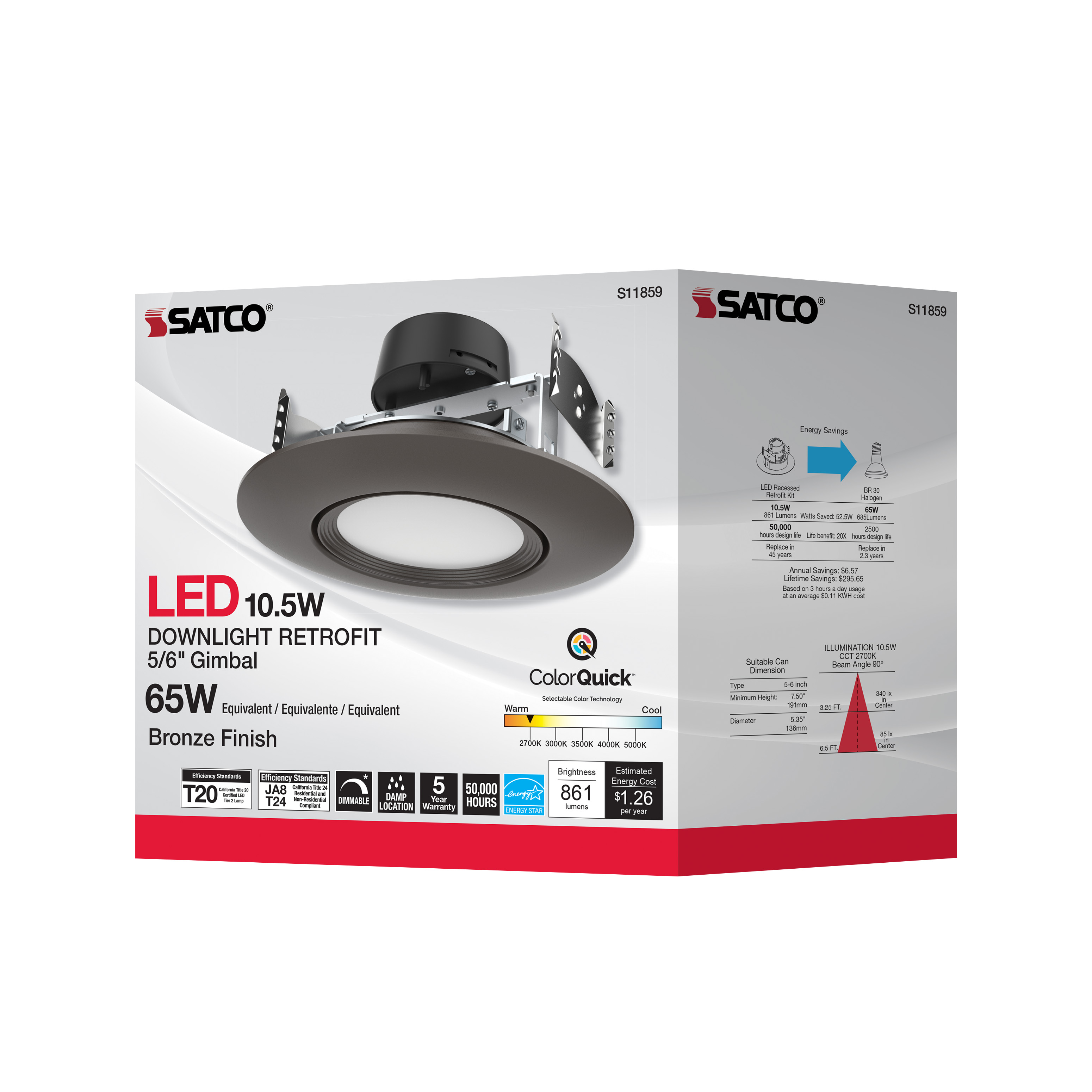 10.5WLED/DIR/5-6/CCT-SEL/120V/ - S11859