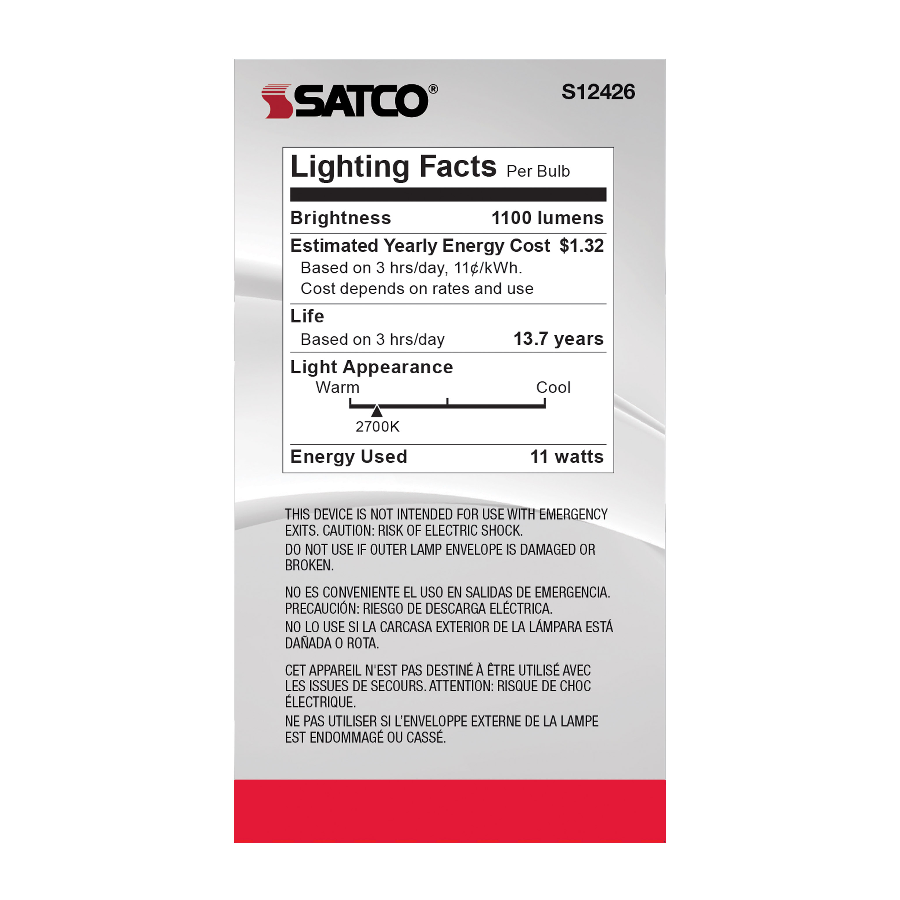 11A19/SW/LED/E26/927/120V - S12426