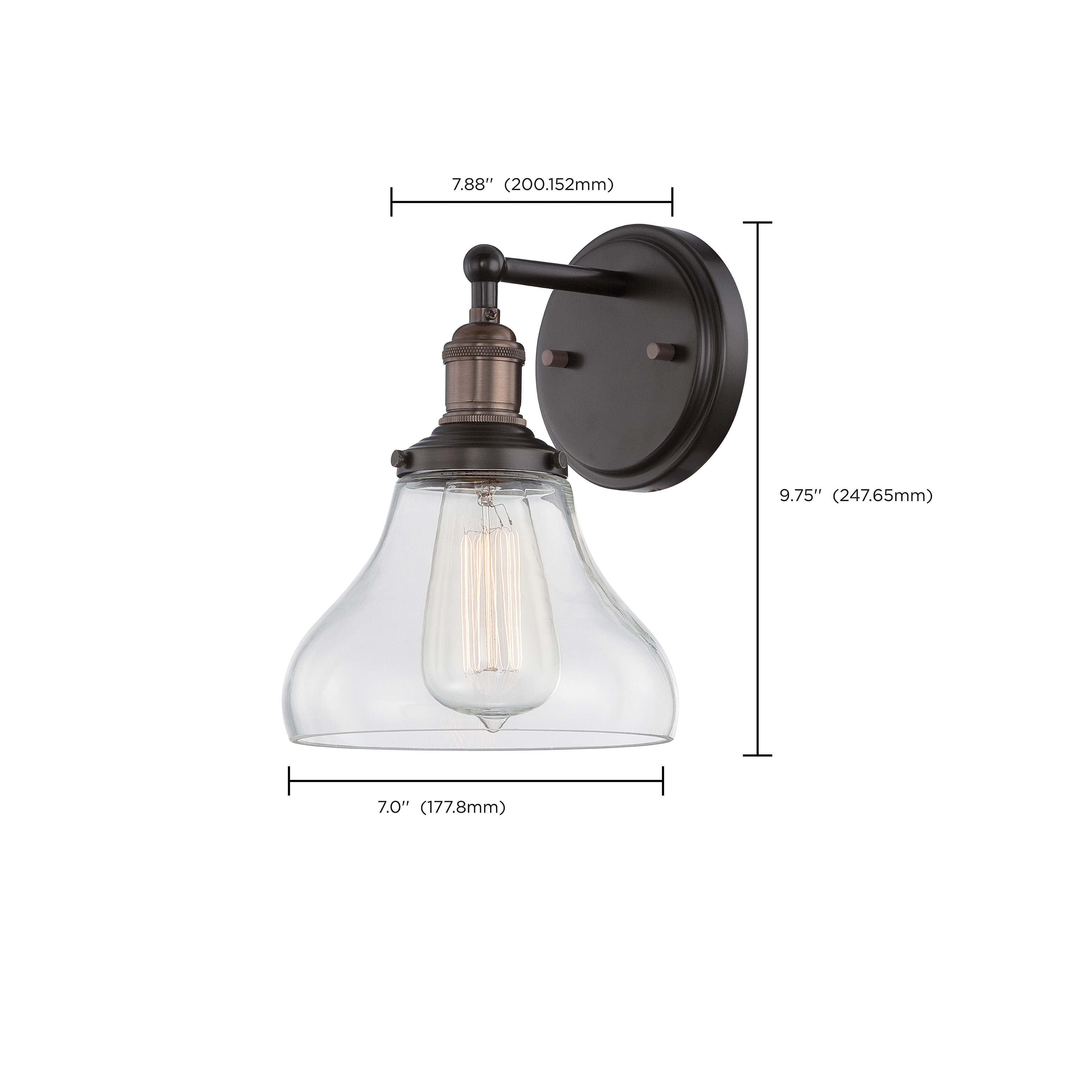 1 LT VINTAGE WALL SCONCE - 60-5513