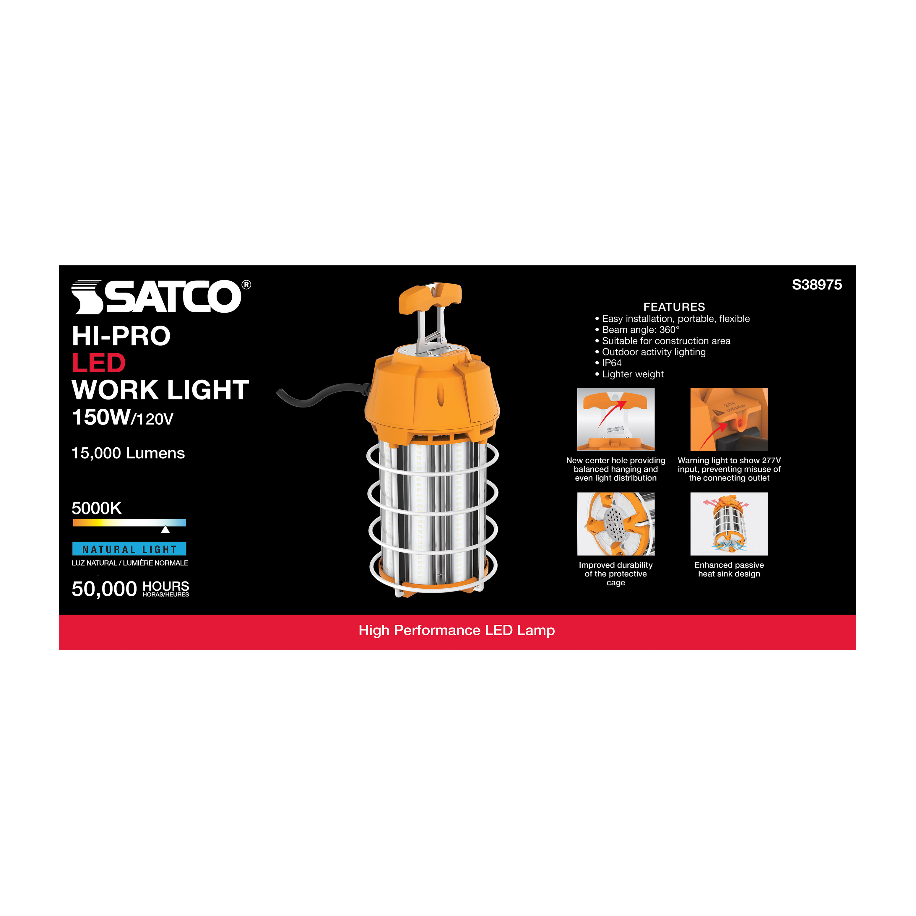 150W/LED/HID/TEMP/5K/120V - S38975