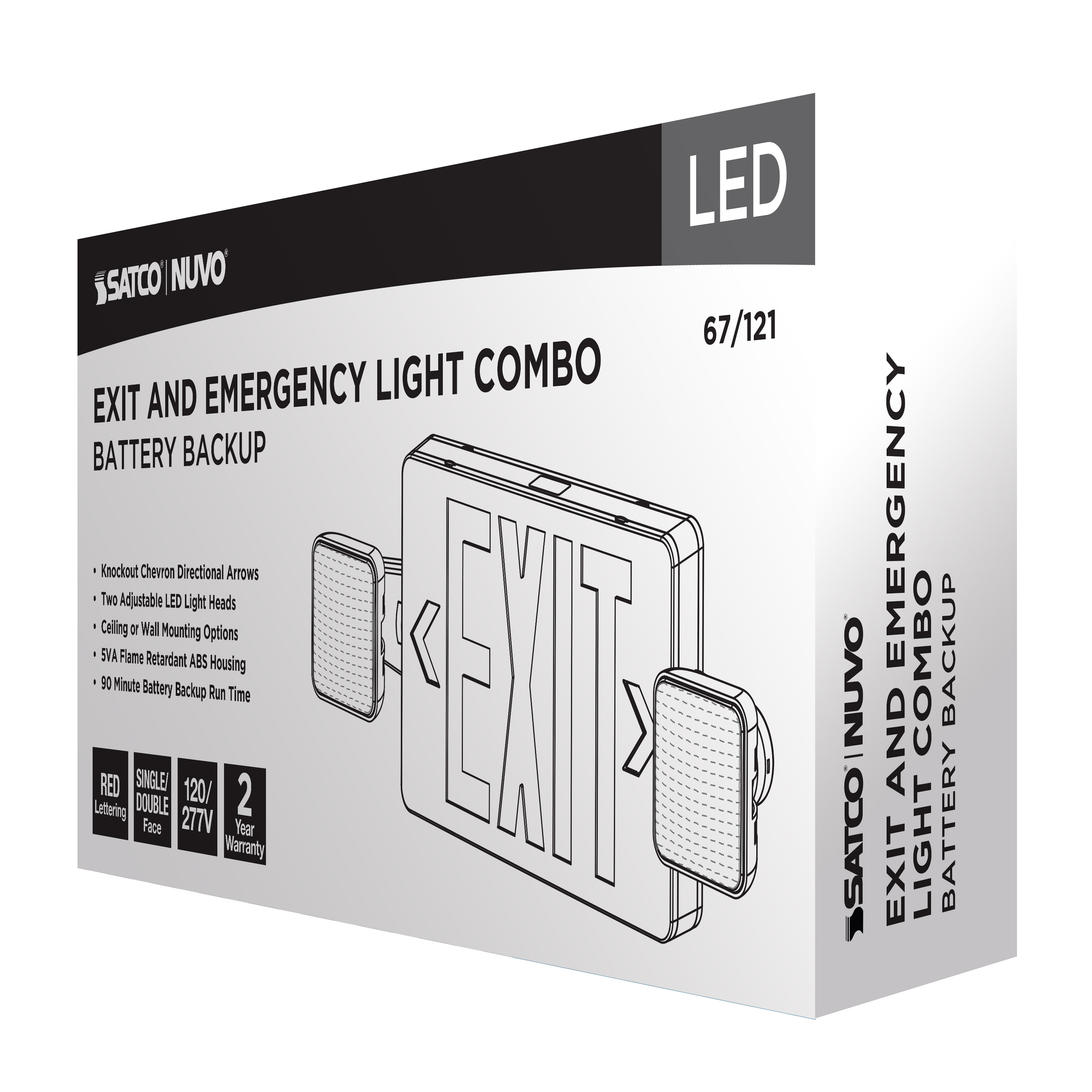 EXIT/LIGHT DH - RED - 67-121
