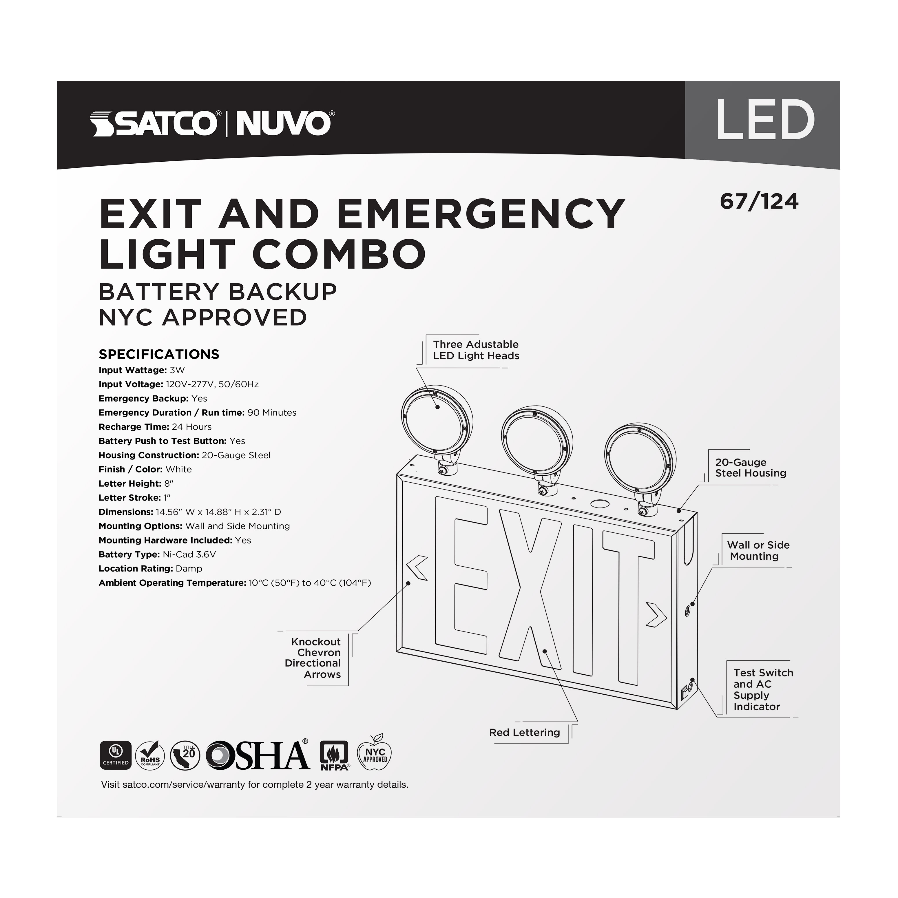 EXIT/LIGHT TH - RED - NYC - 67-124