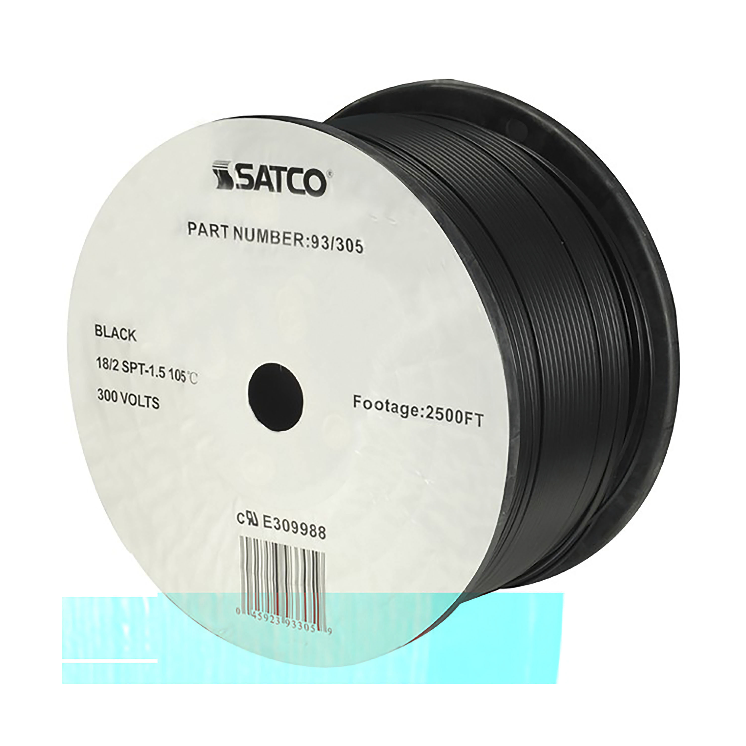 18/2 SPT-1 1/2 BLACK 2500 FT S - 93-305