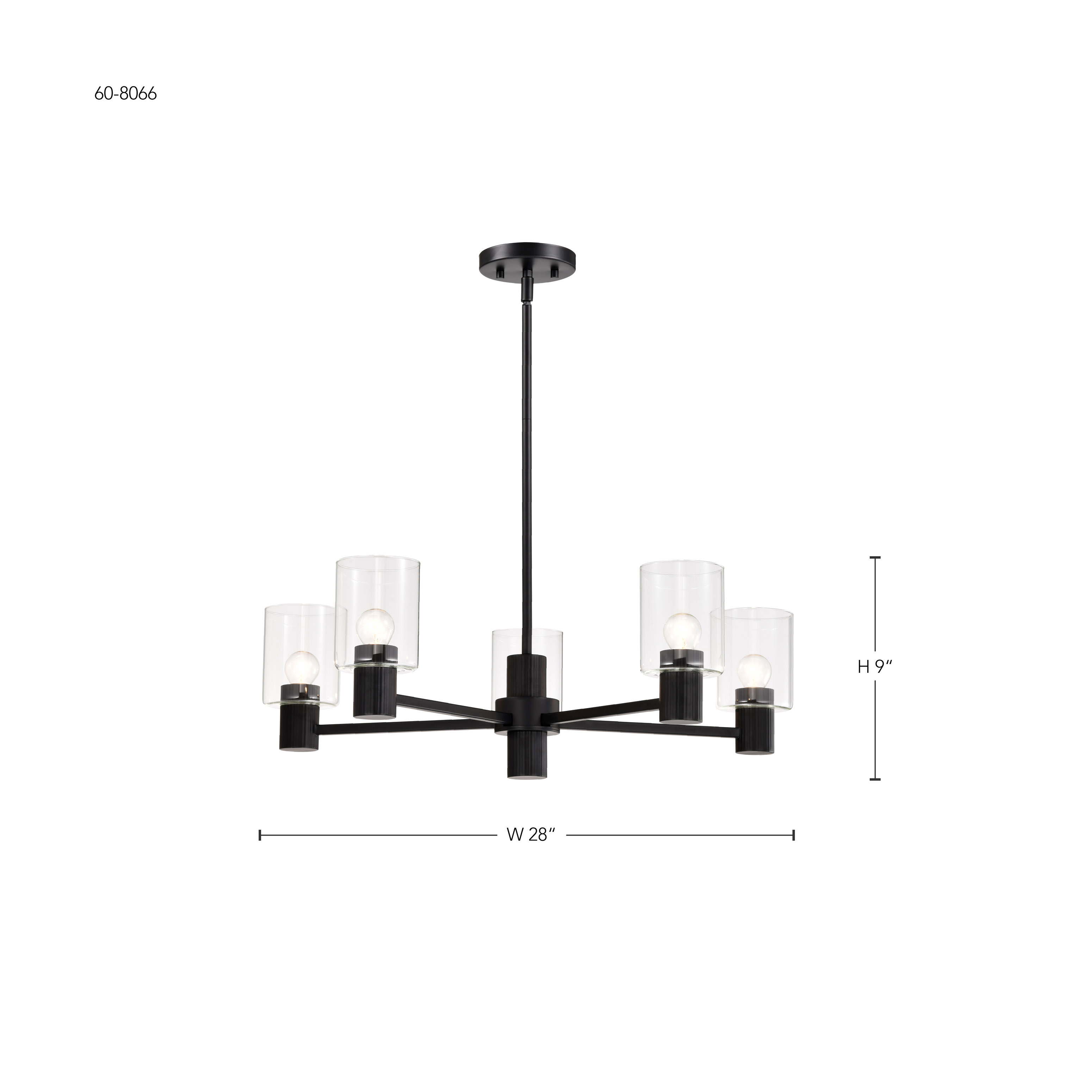 CLARKSVILLE 28" 5 LIGHT CHAND - 60-8066