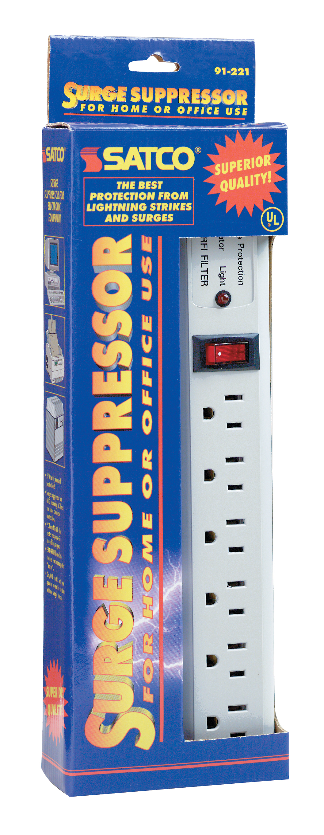 6 OUTLET ABS POWER STRIP/BREAK - 91-221