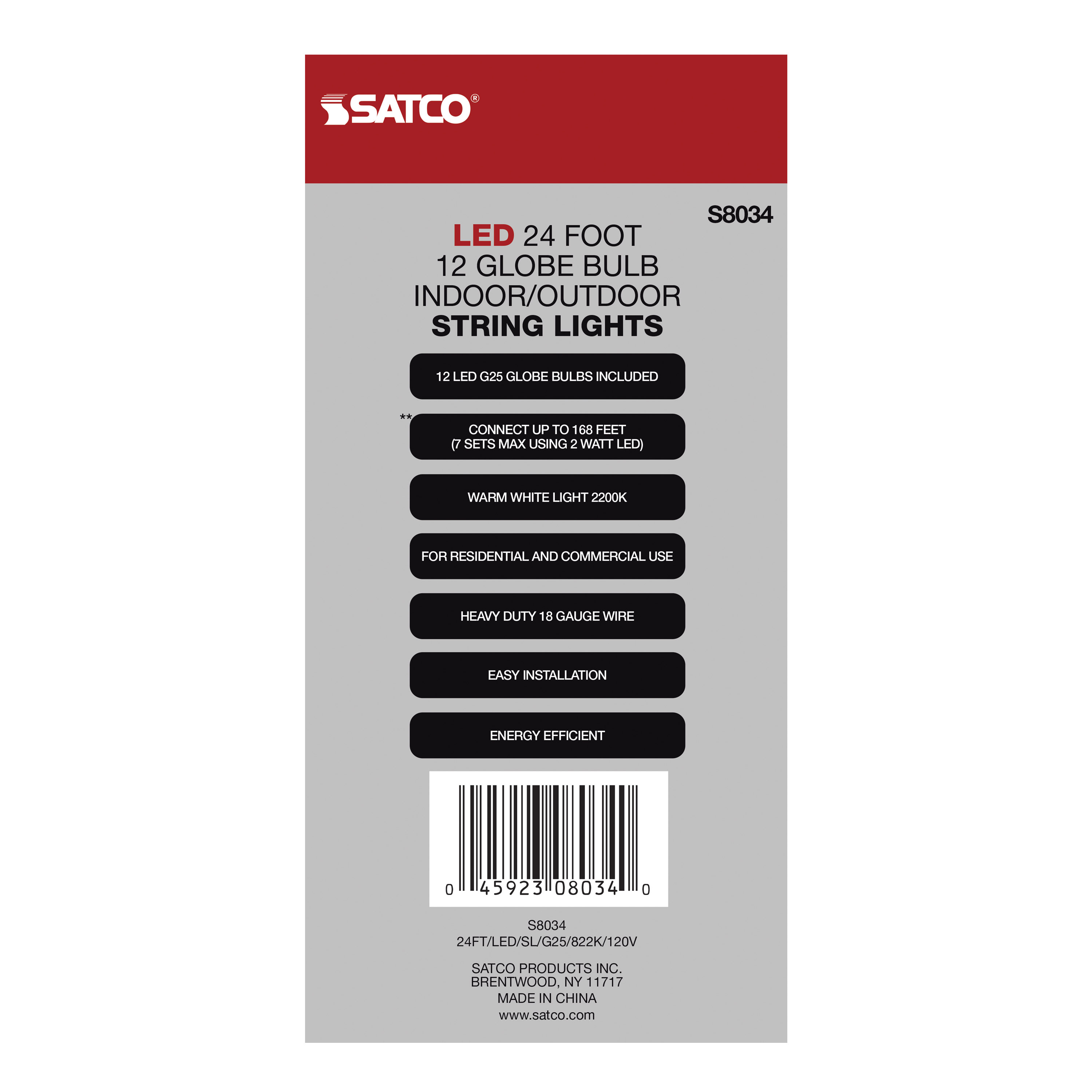 24FT/LED/SL/G25/822K/120V - S8034