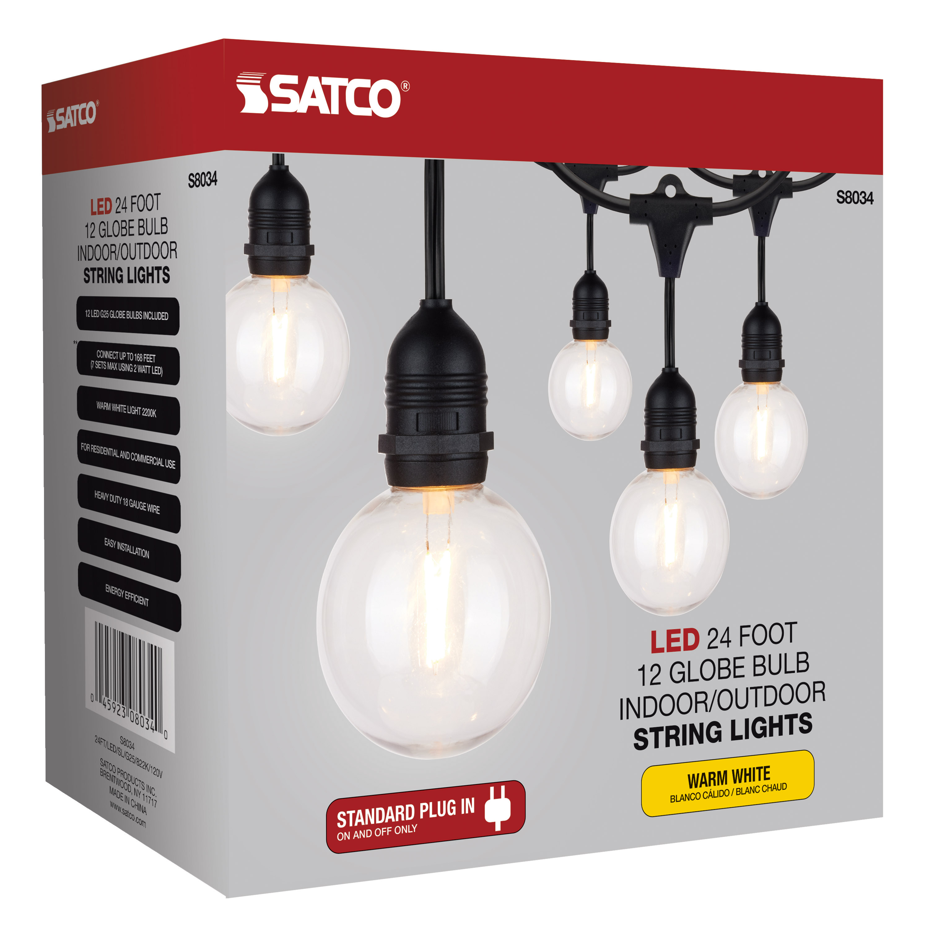 24FT/LED/SL/G25/822K/120V - S8034