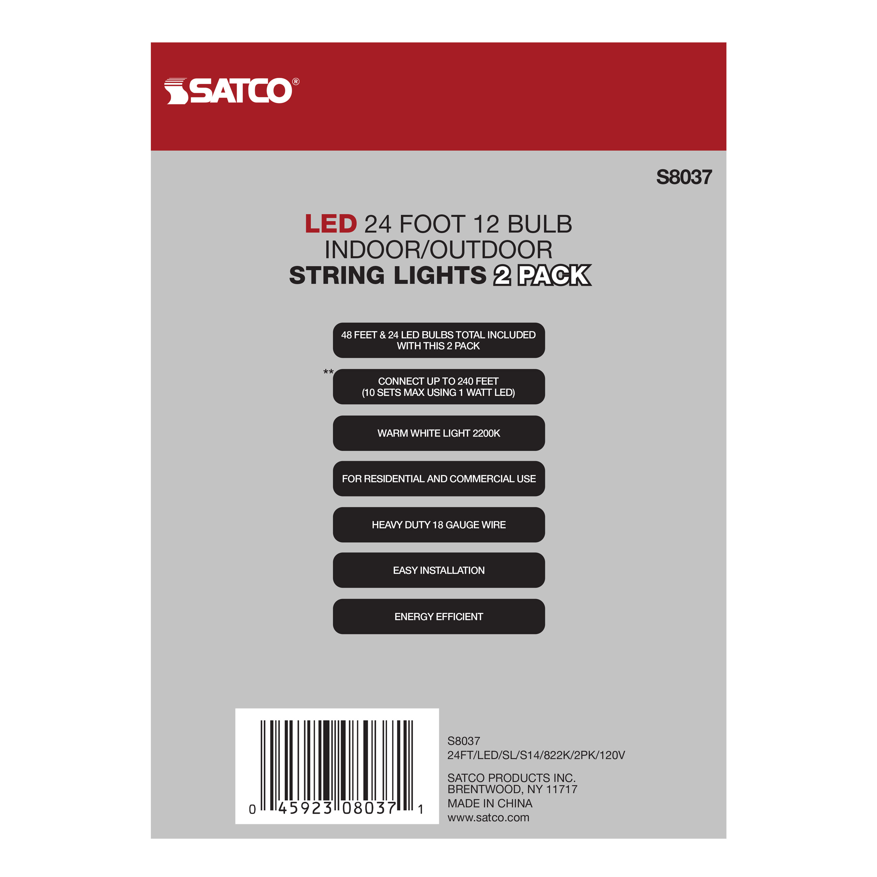 24FT/LED/SL/S14/822K/2PK/120V - S8037
