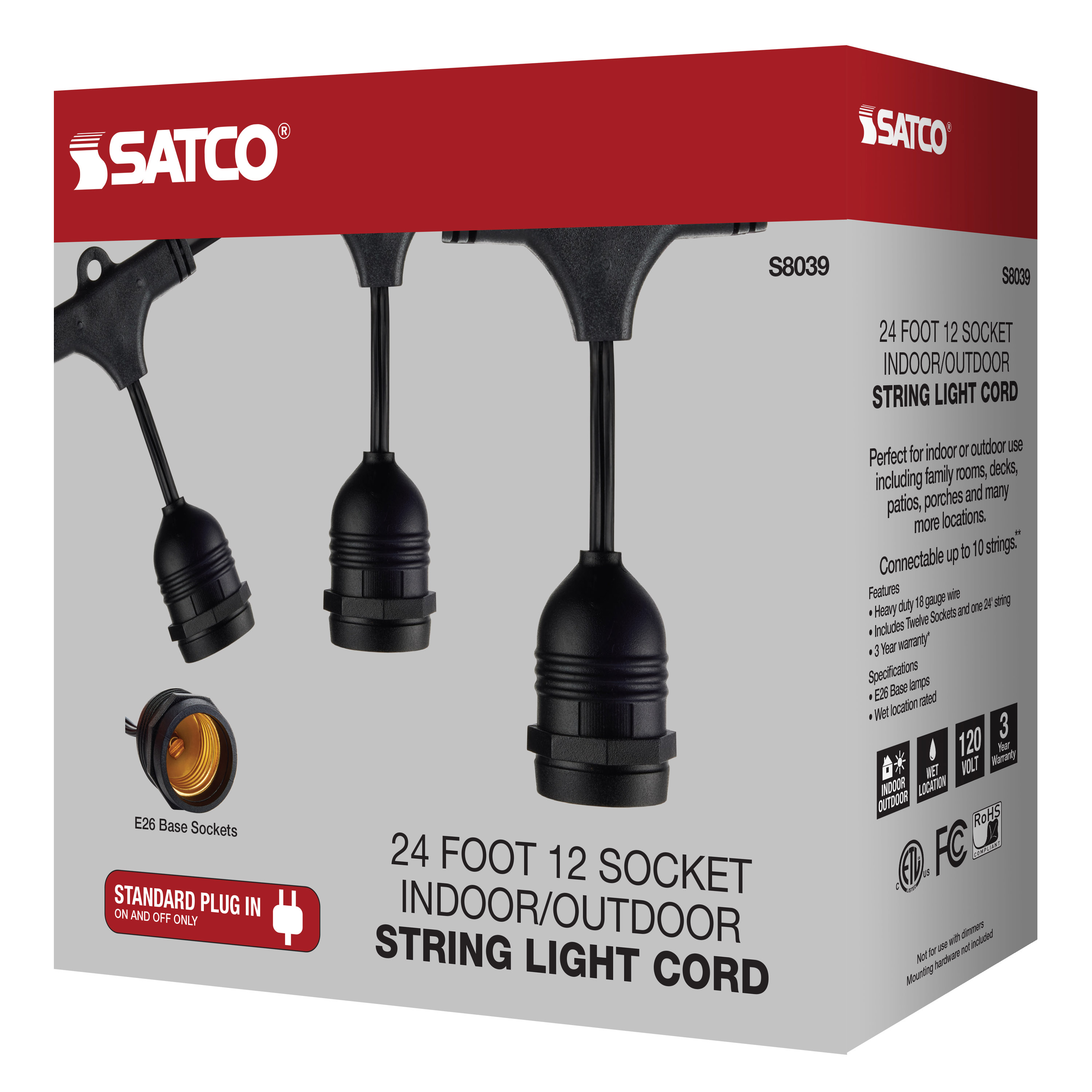 24FT/SL/E26/BL/120V - S8039