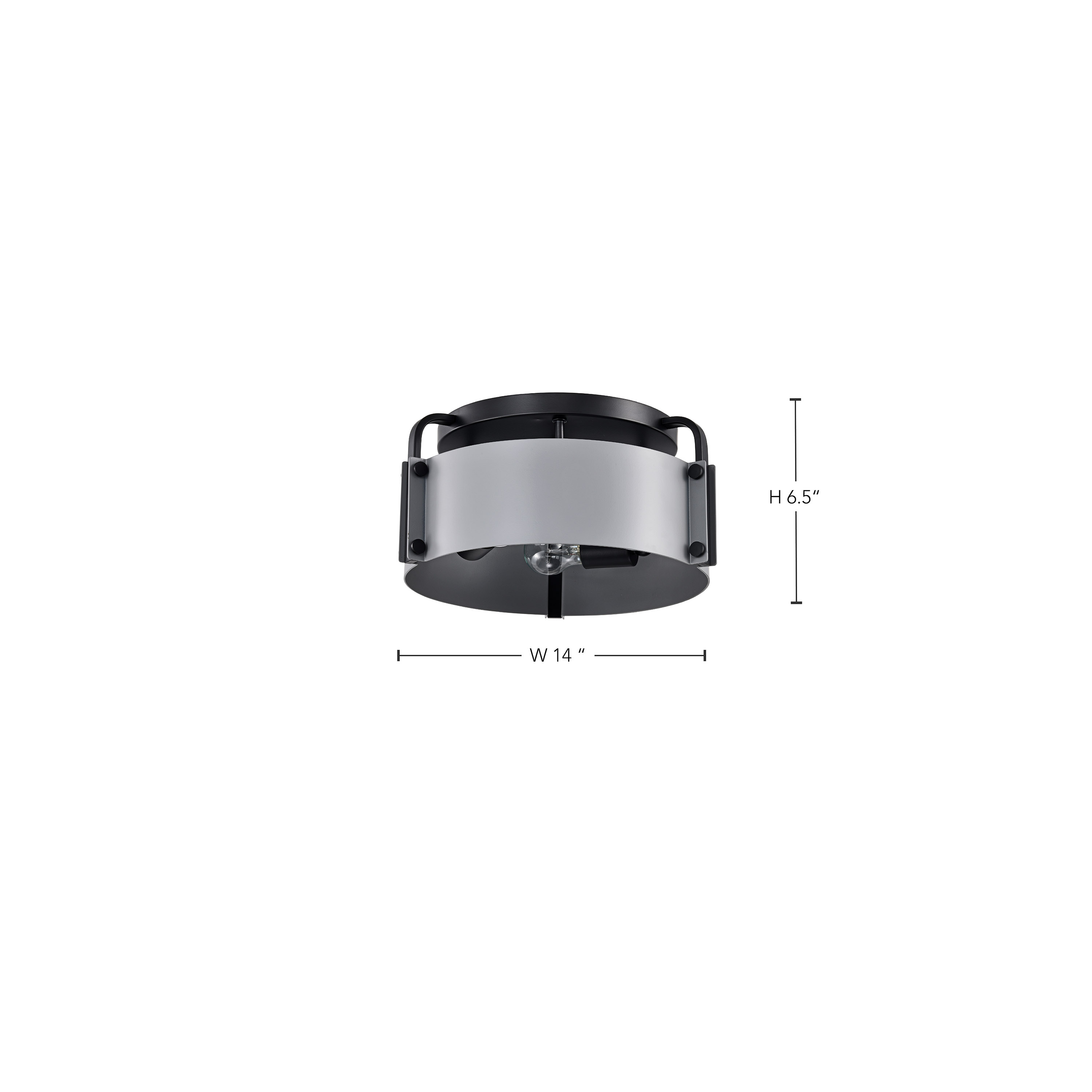 ALTOS 3 LIGHT 14" SEMI FLUSH - 60-7850