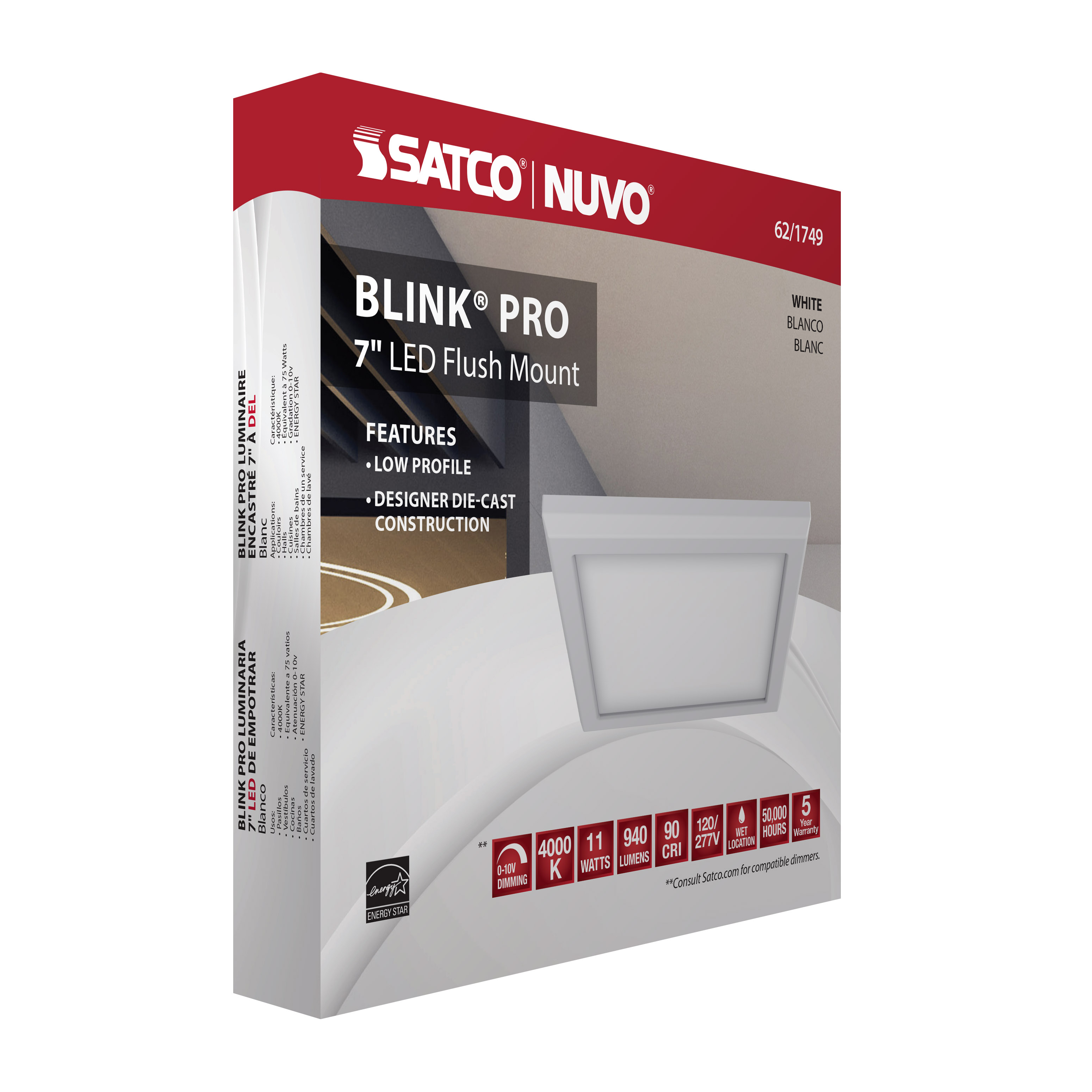 BLINK 7" SQUARE 11W 0-10V - 62-1749