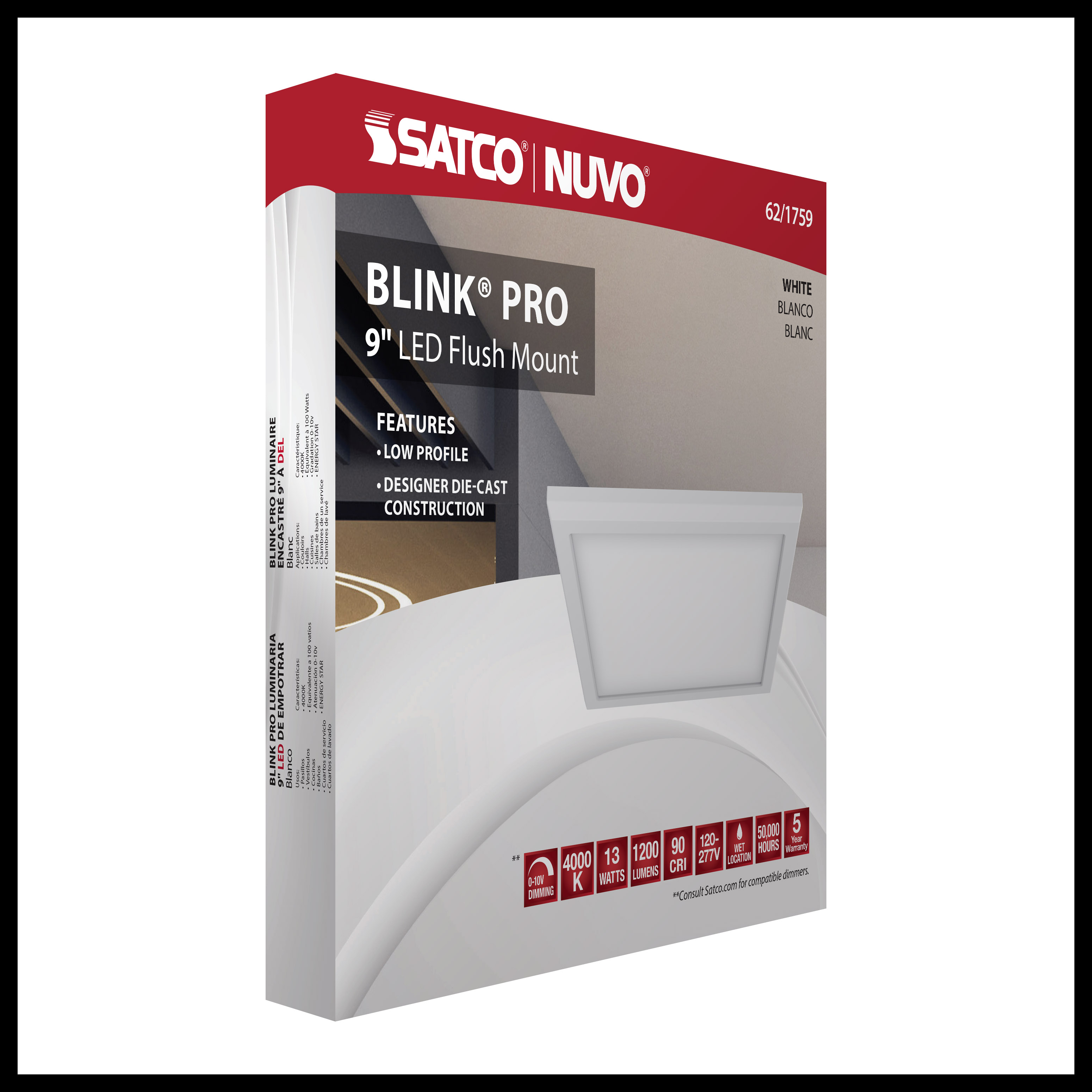 BLINK 9" SQUARE 13W 0-10V - 62-1759