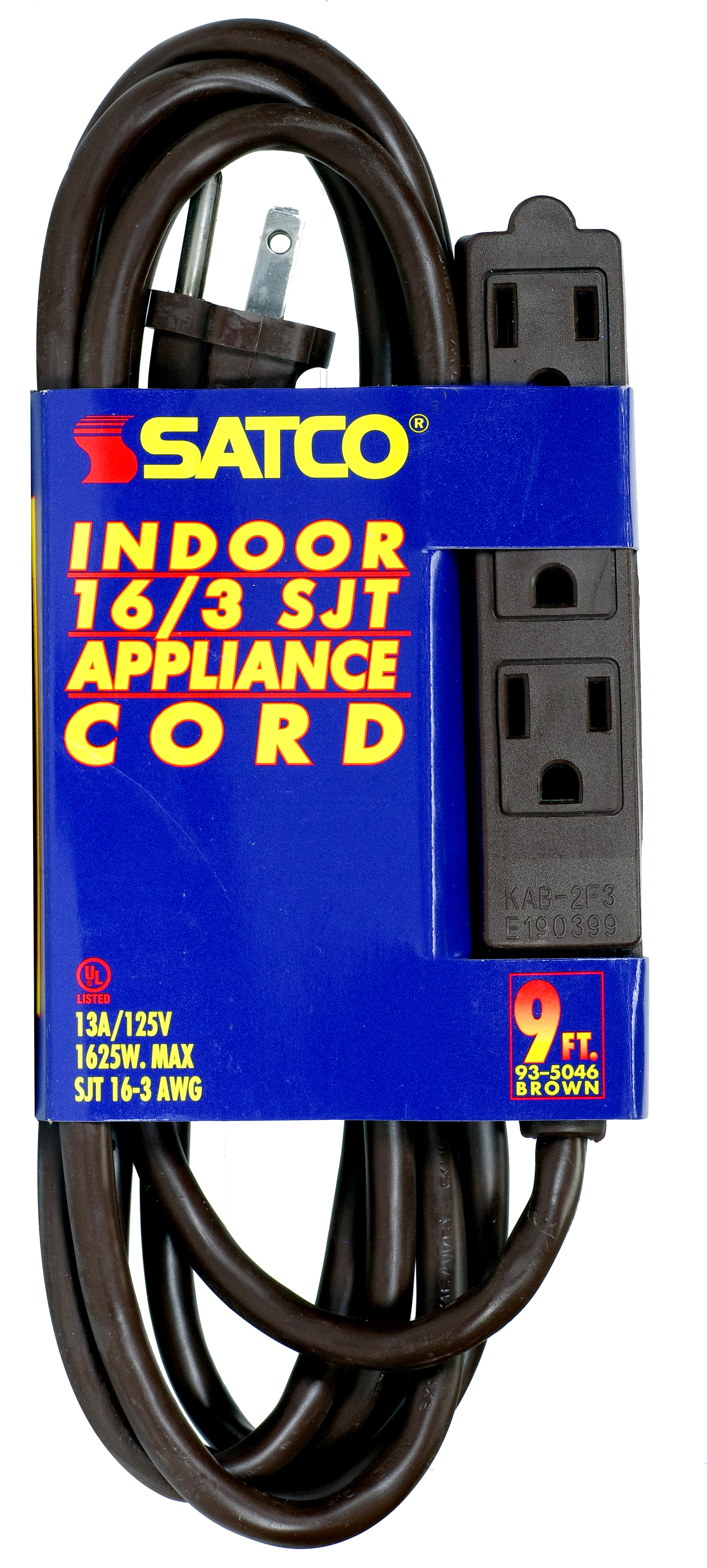 9 FT 16/3 SJT BRN 3 WIRE GRD - 93-5046