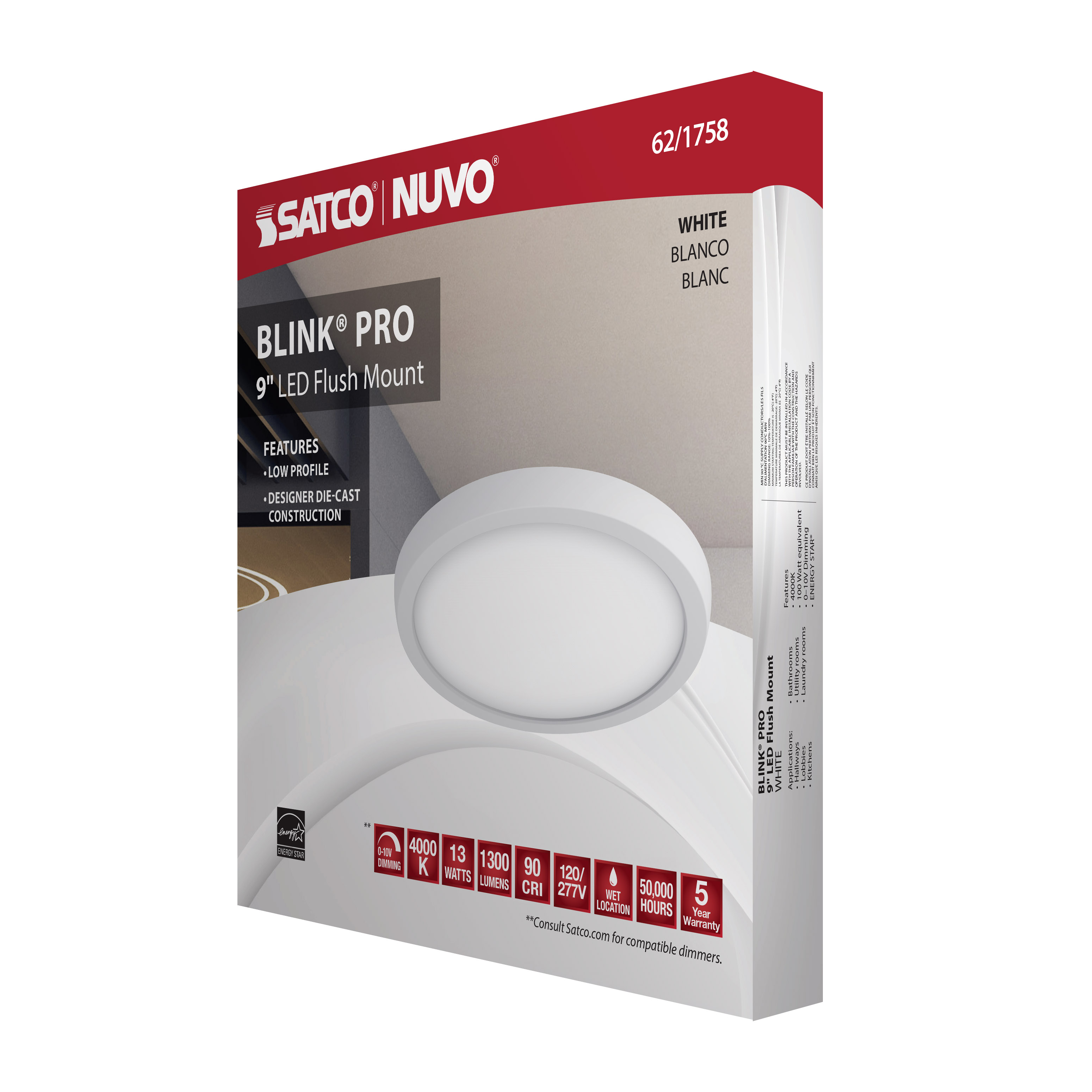 BLINK LED 9" ROUND 13W 0-10V - 62-1758
