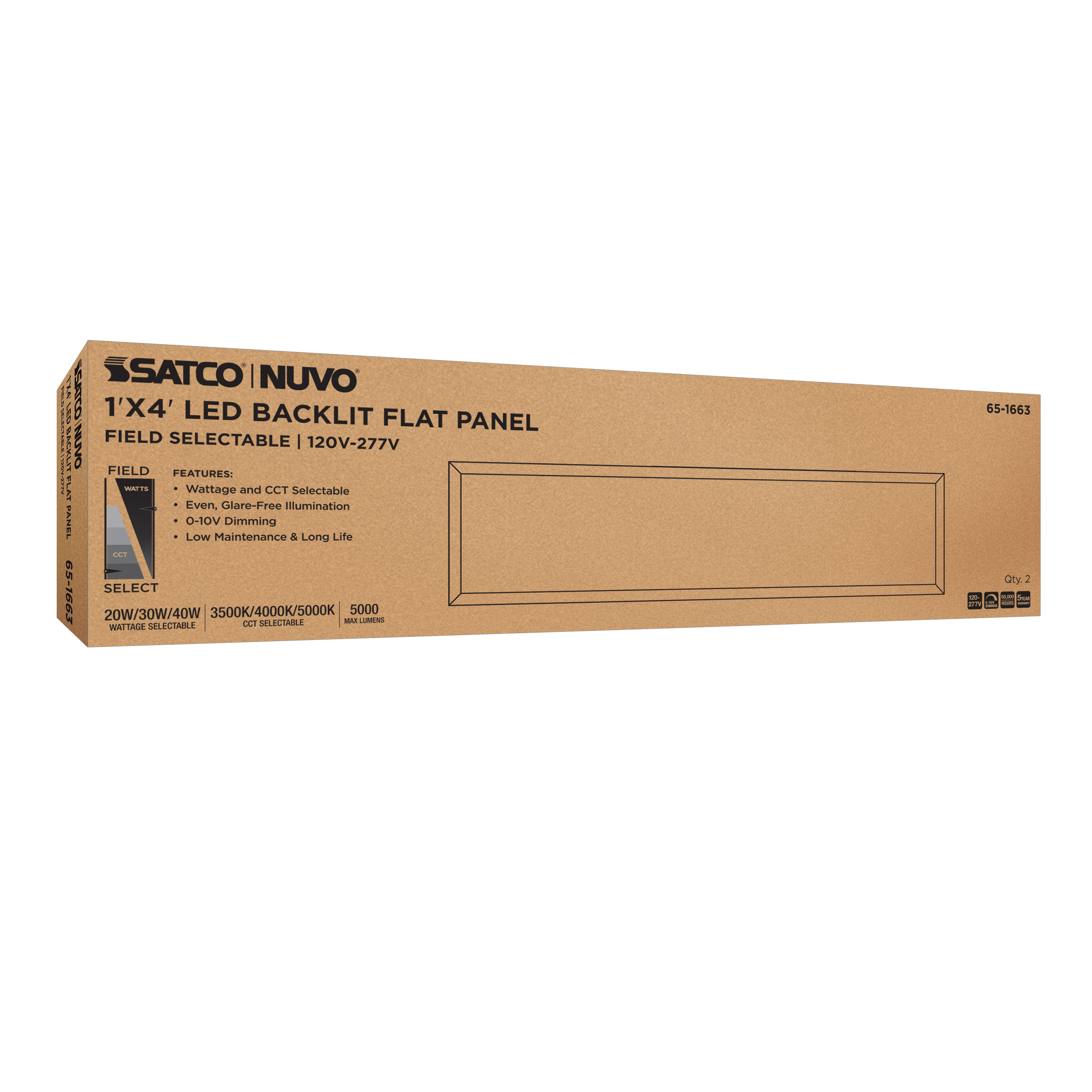 1X4 LED BACKLIT FLAT PANEL - 65-1663