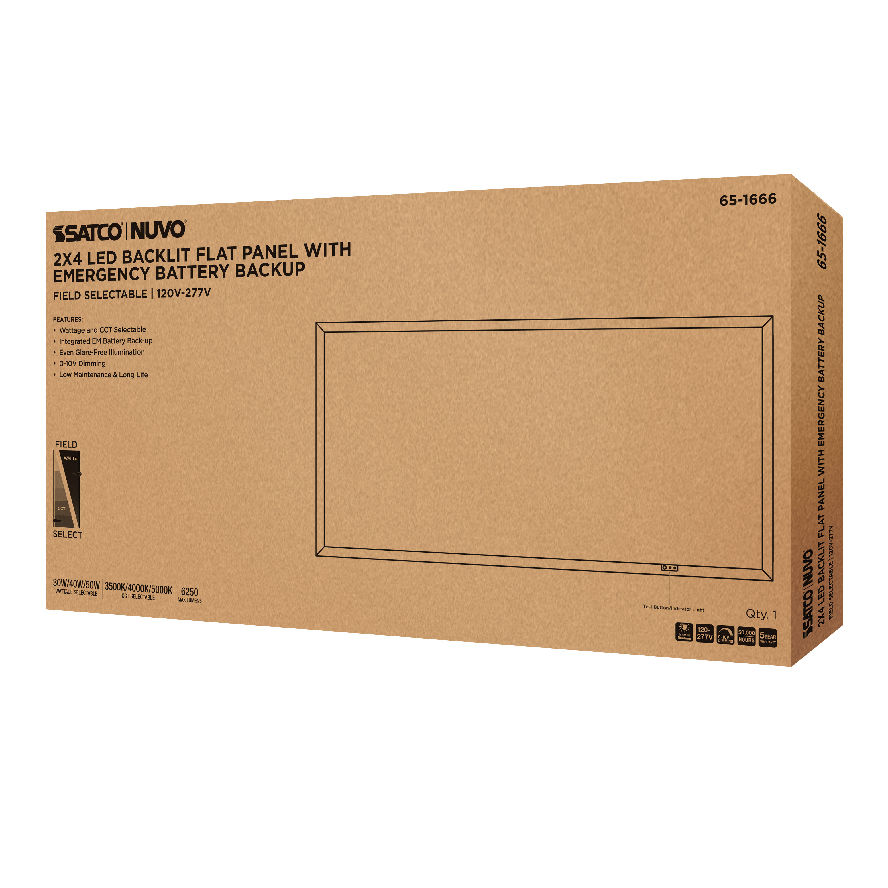 2X4 LED EM BACKLIT FLAT PANEL - 65-1666