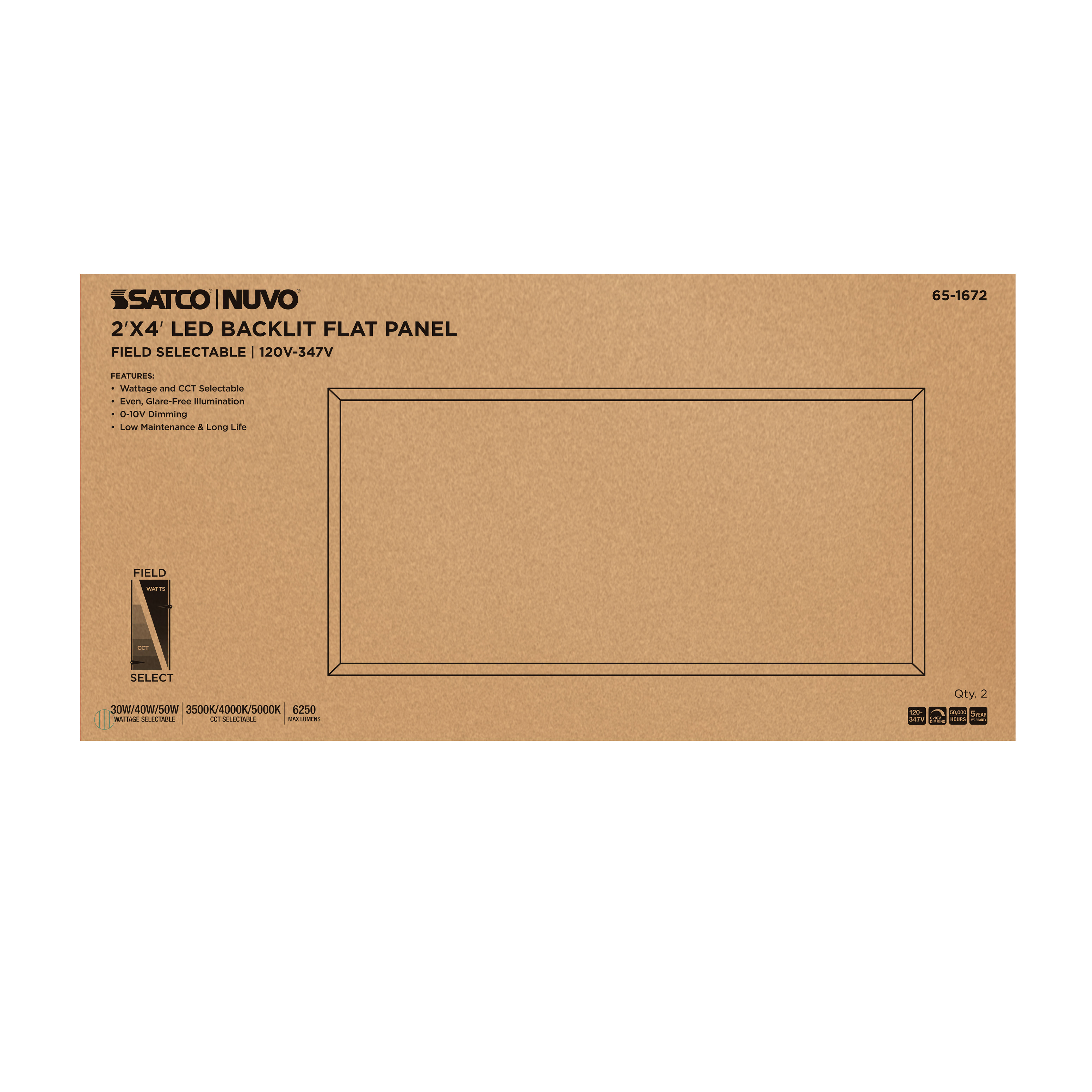 2X4 LED BACKLIT FLAT PANEL - 65-1672