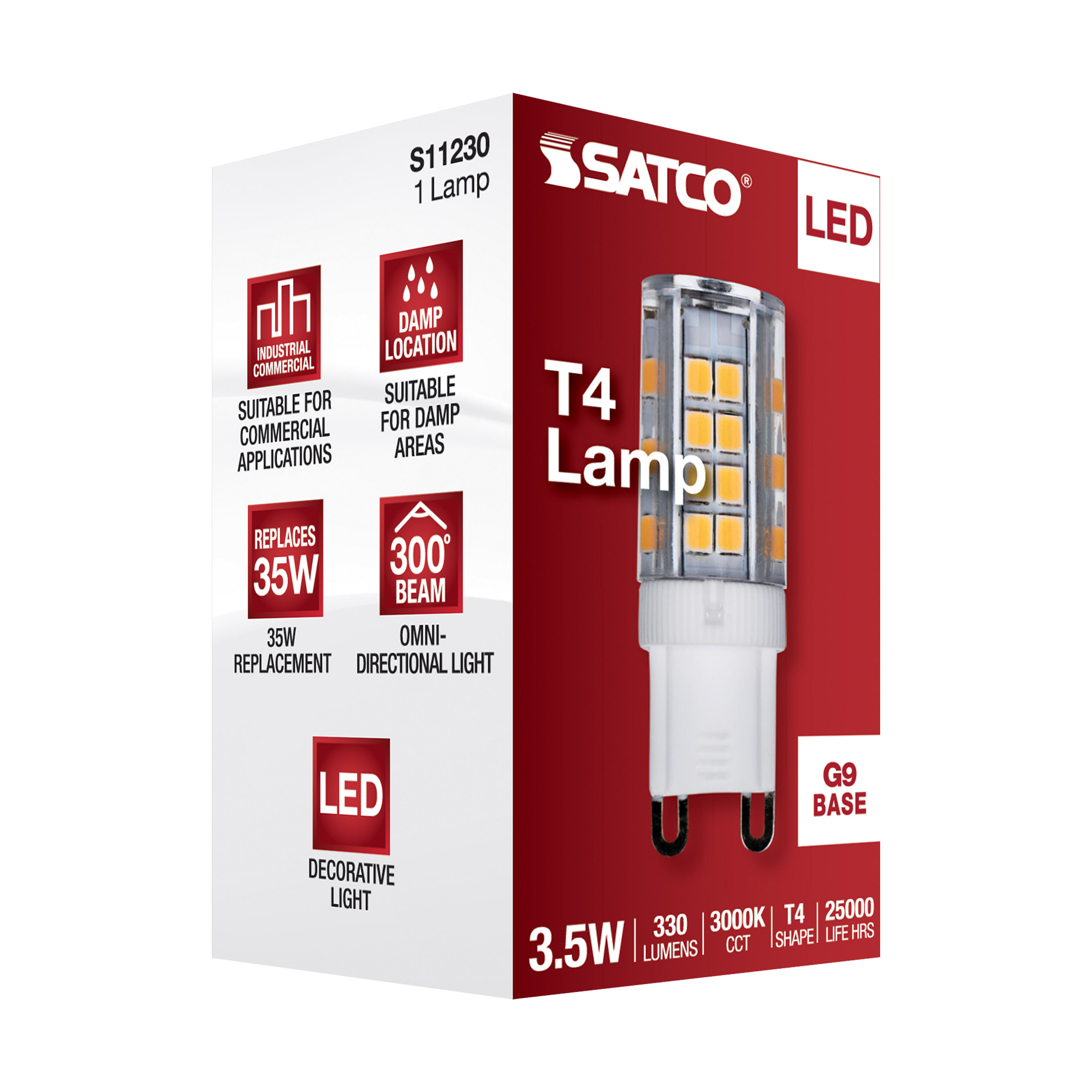 3.5W/LED/G9/830/CL/120V/ND - S11230