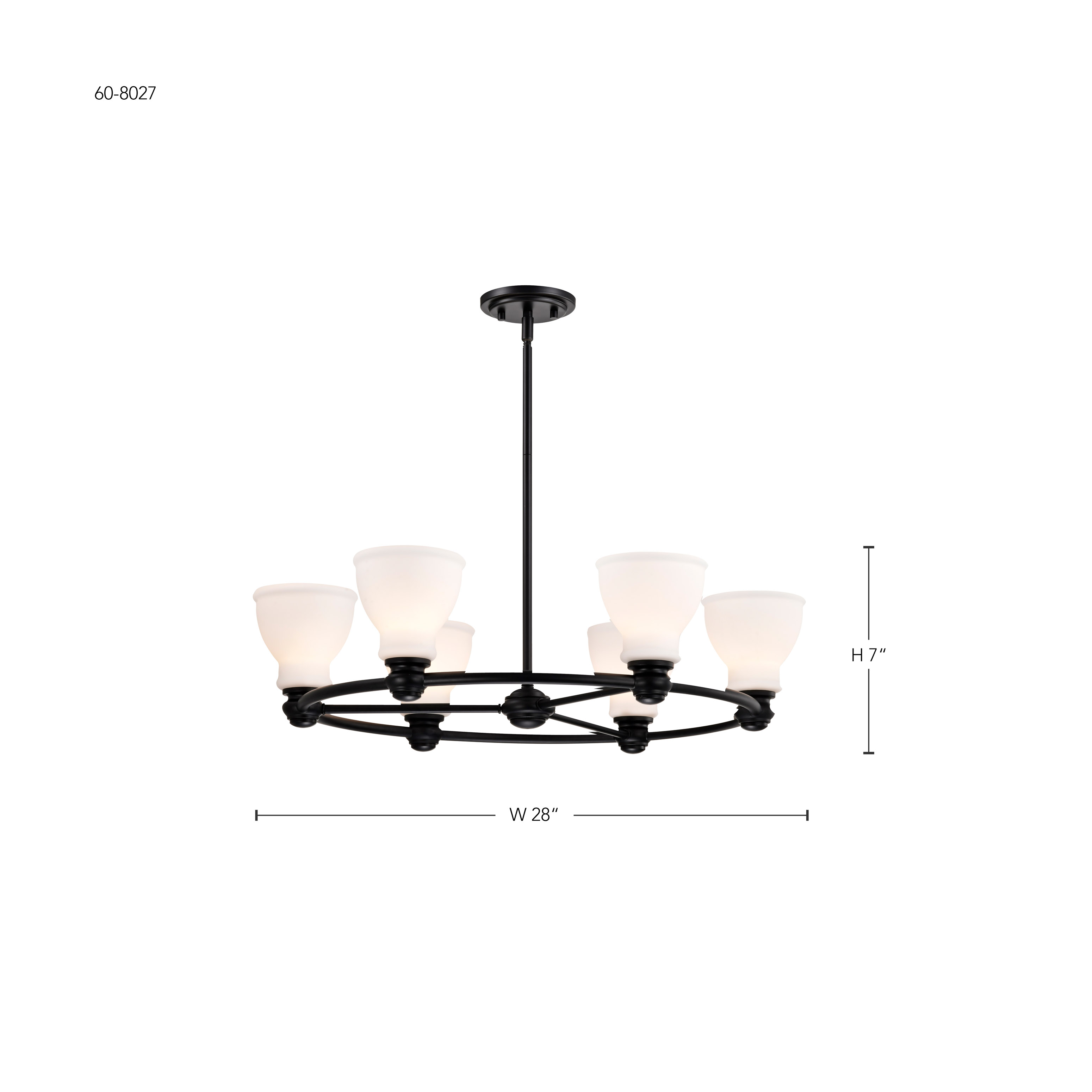 RUSSEL 6 LIGHT CHANDELIER - 60-8027