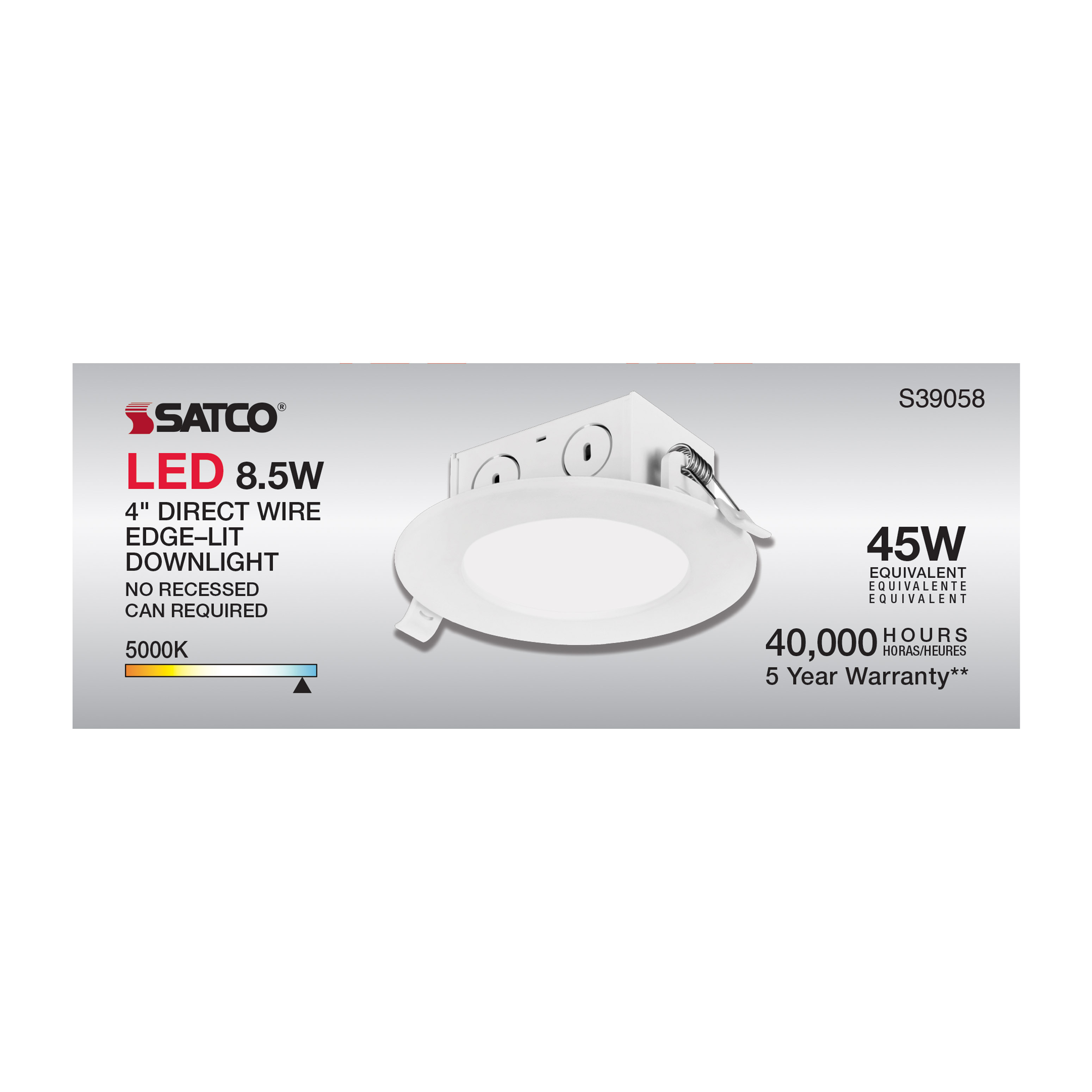 8.5WLED/DW/EL/4/50K/120V - S39058
