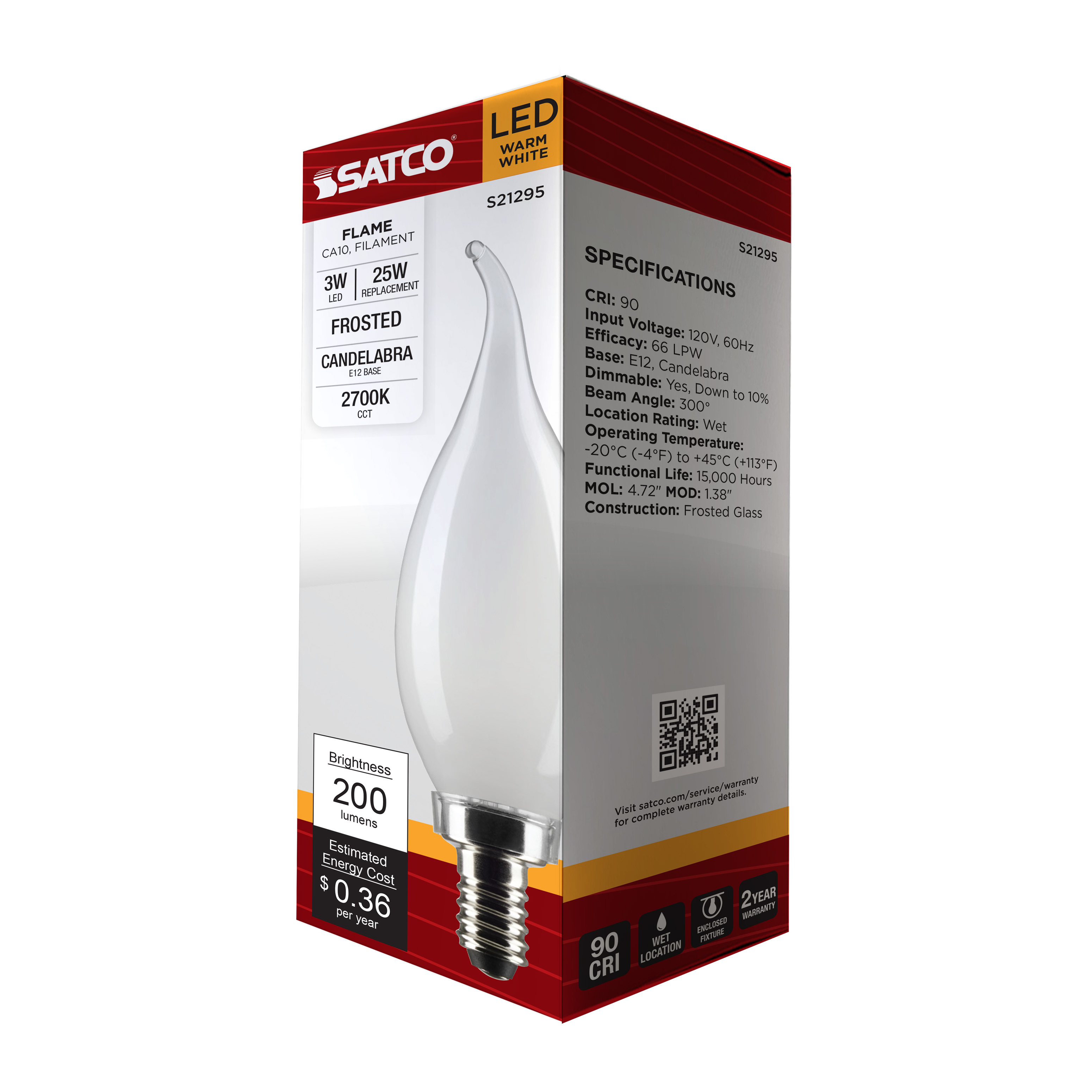S21295 3CA10/LED/927/FR/120V/E12