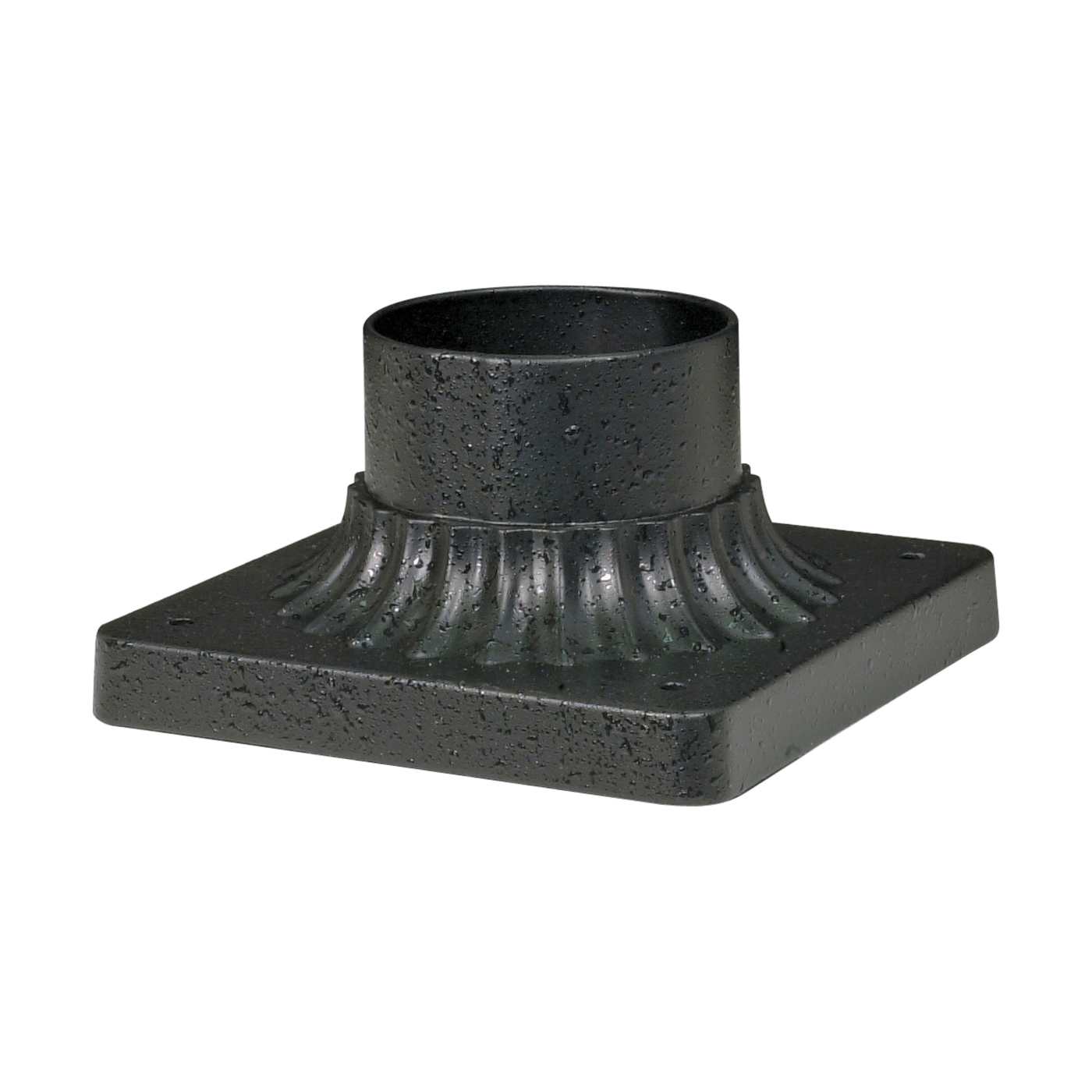 ALUMINUM POST BASE TEXT. BLK. - 25-1200