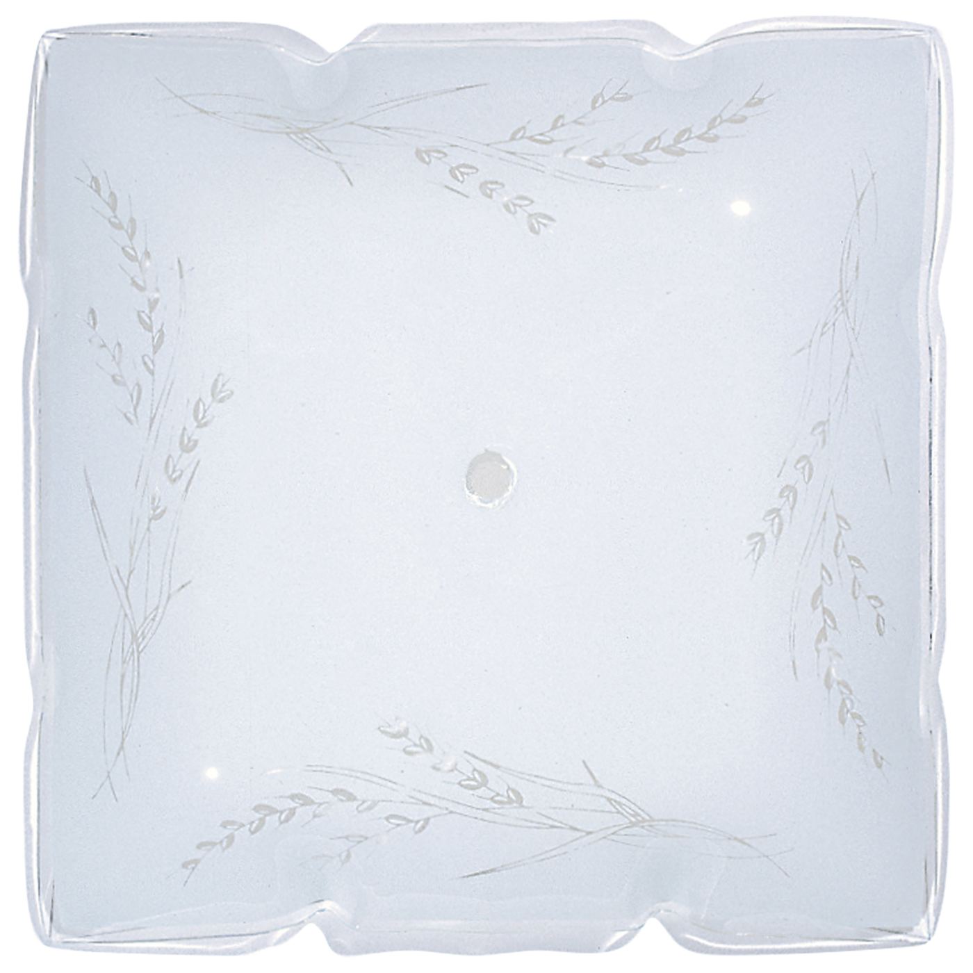 12" RUFFLED SQ CLEAR WHEAT - 50-503