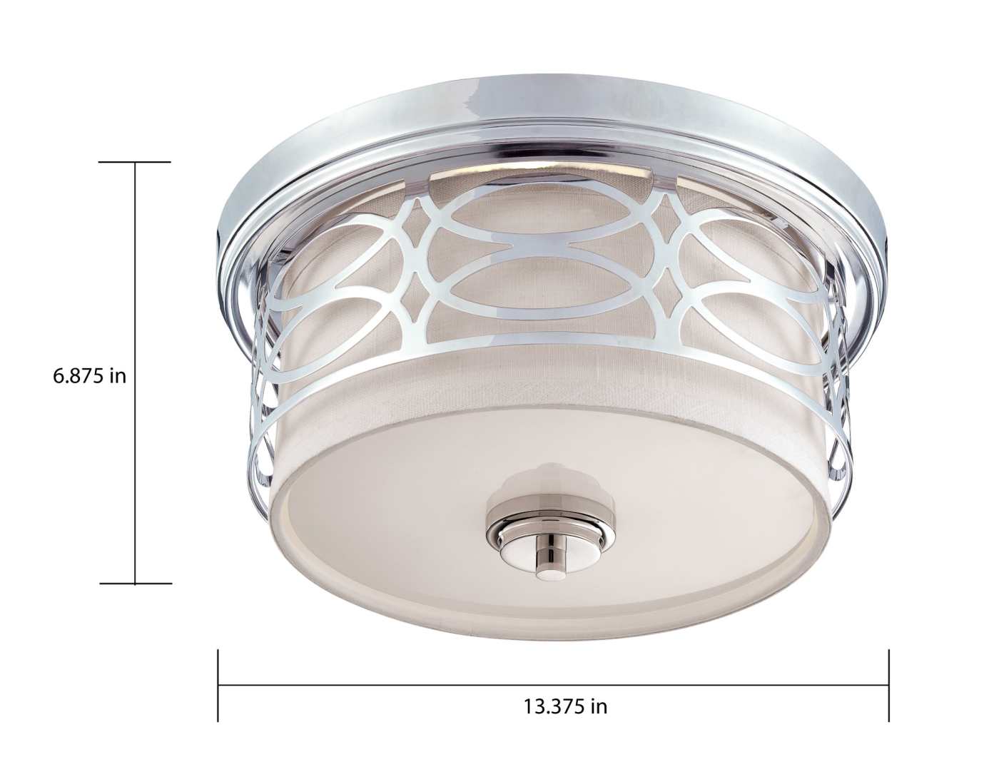 HARLOW 2 LIGHT FLUSH DOME - 60-4627