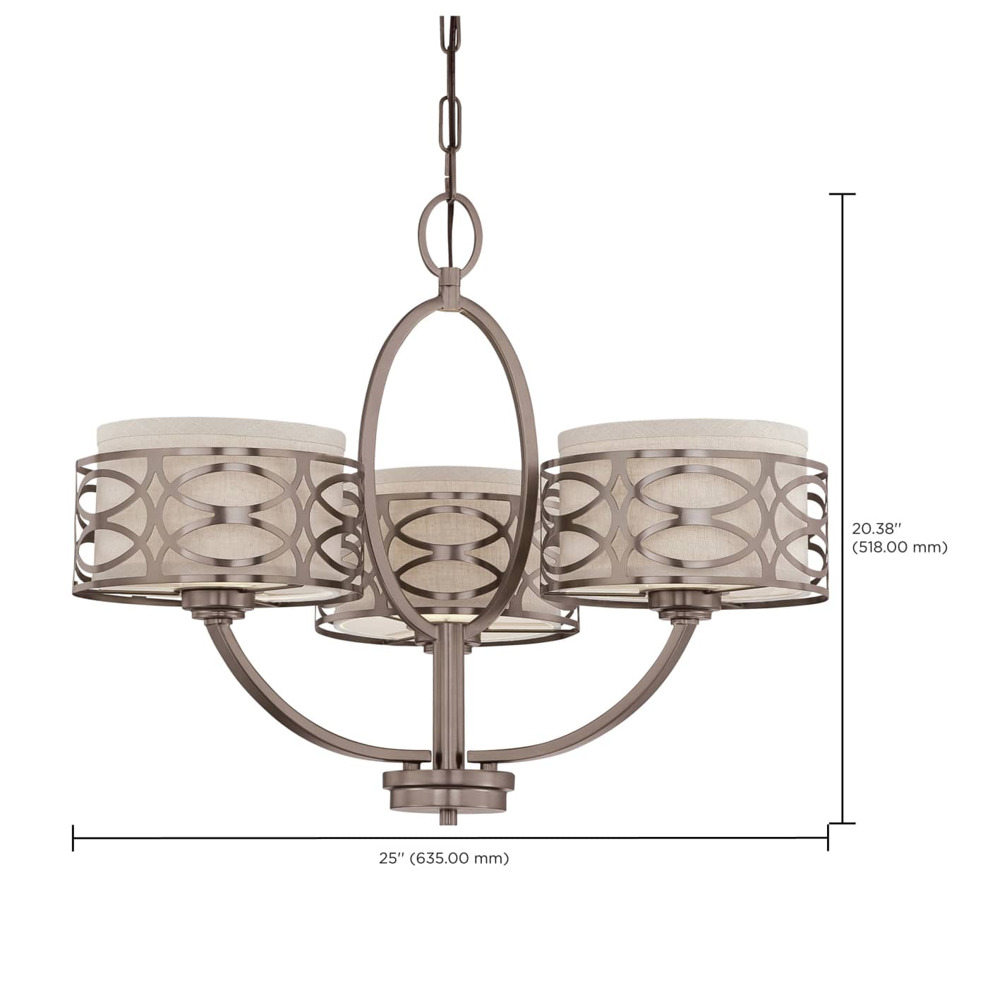 HARLOW 3 LIGHT CHANDELIER - 60-4724