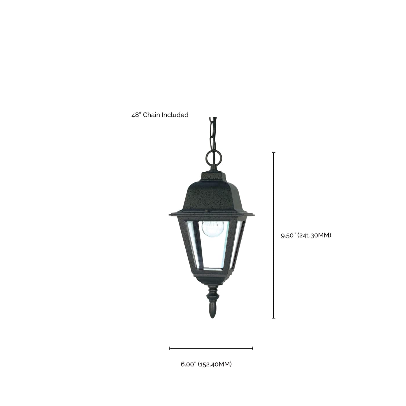 BRITON 1 LT 10" HANGNG LANTERN - 60-489