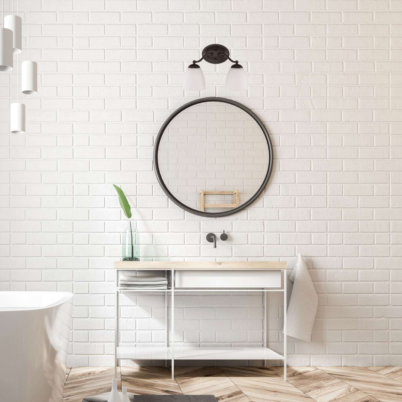 PATTON 2 LIGHT VANITY - 60-5132