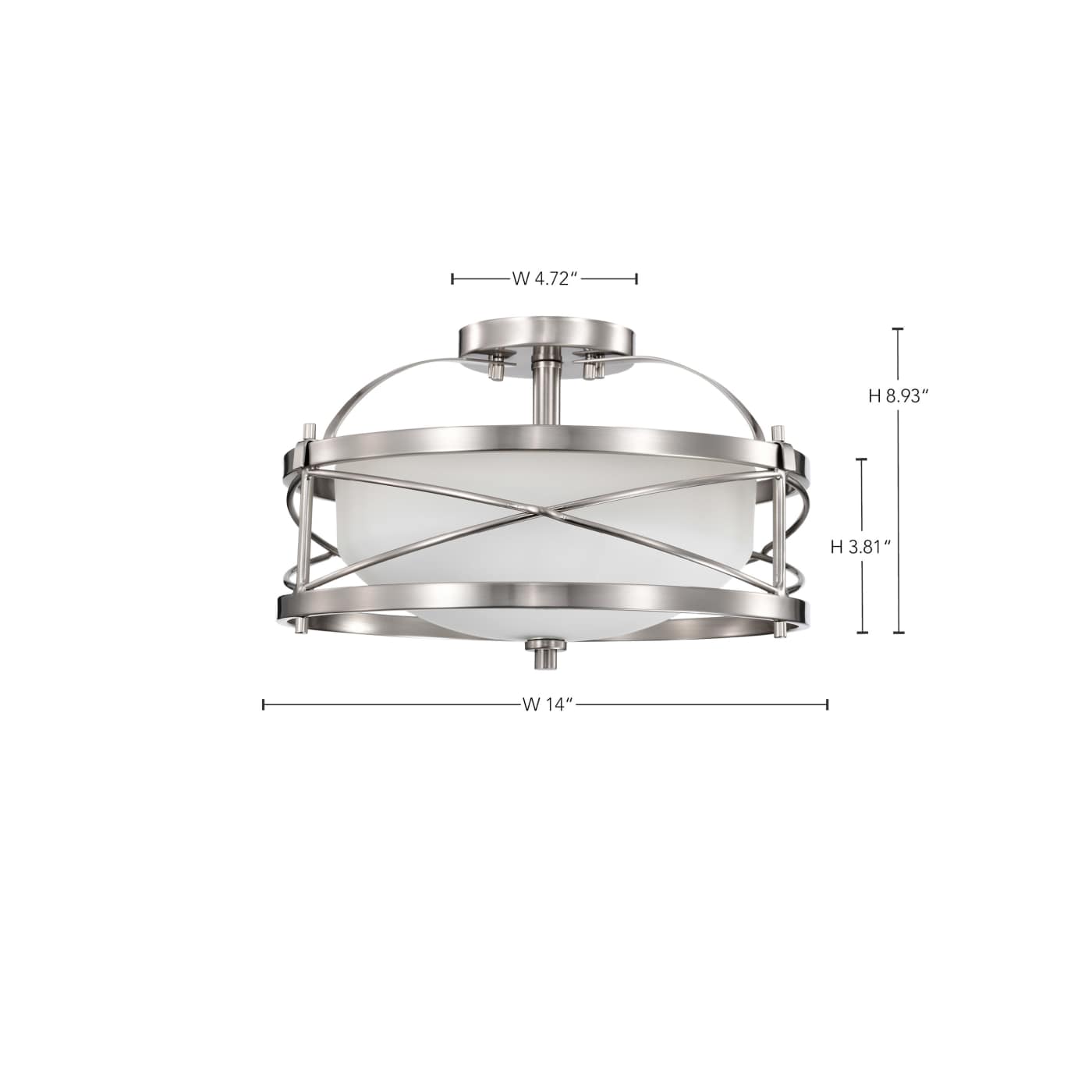 GINGER - 2 LT SEMI FLUSH - 60-5331