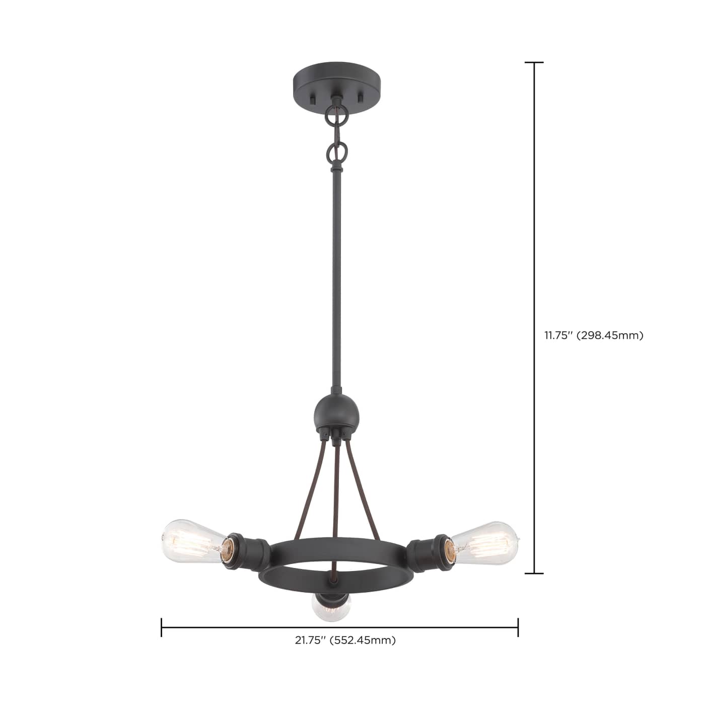 PAXTON 3 LIGHT SEMI FLUSH - 60-5723