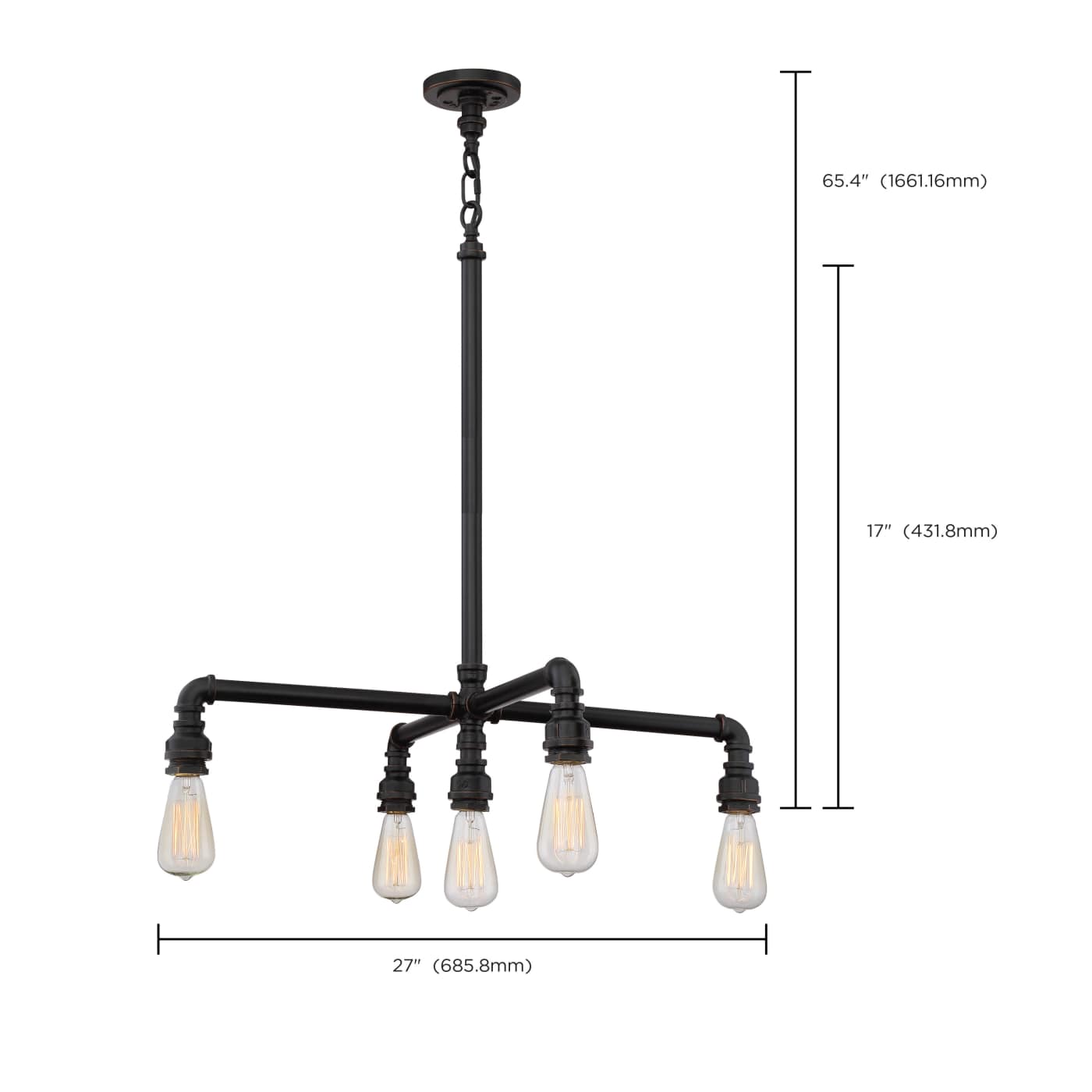 IRON 5 LIGHT HANGING - 60-5795