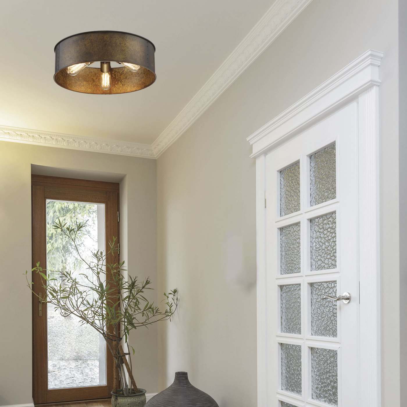 KETTLE 3 LIGHT FLUSH MOUNT - 60-5893