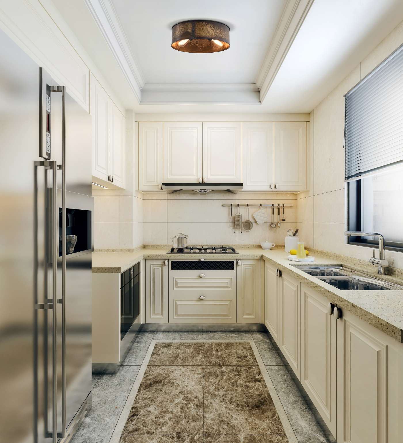 KETTLE 3 LIGHT FLUSH MOUNT - 60-5893