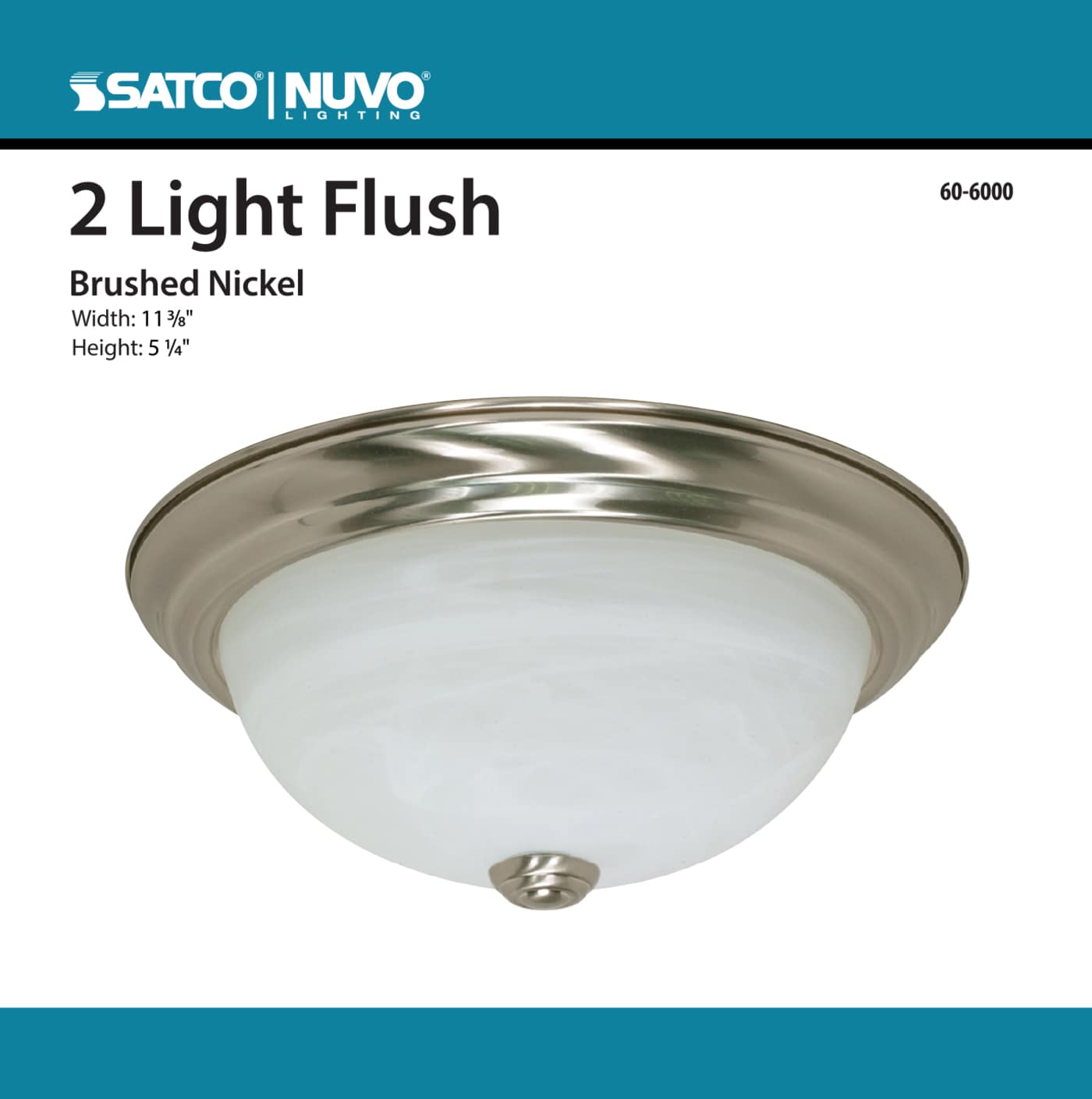 2 LT - 11" FLUSH FIXTURE - 60-6000