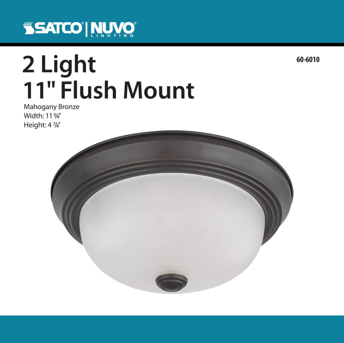 2 LIGHT 11" FLUSH MOUNT - 60-6010
