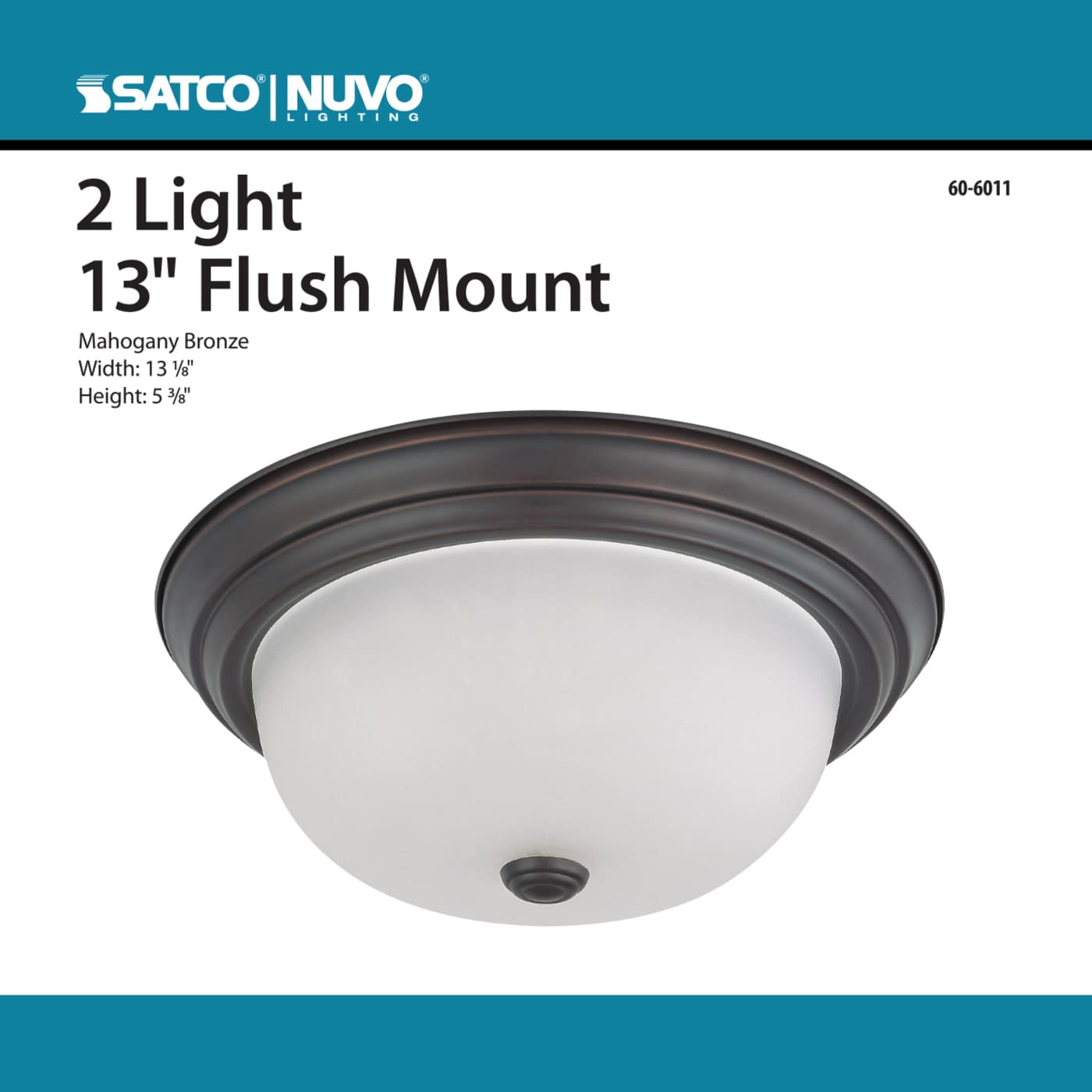 2 LIGHT 13" FLUSH MOUNT - 60-6011