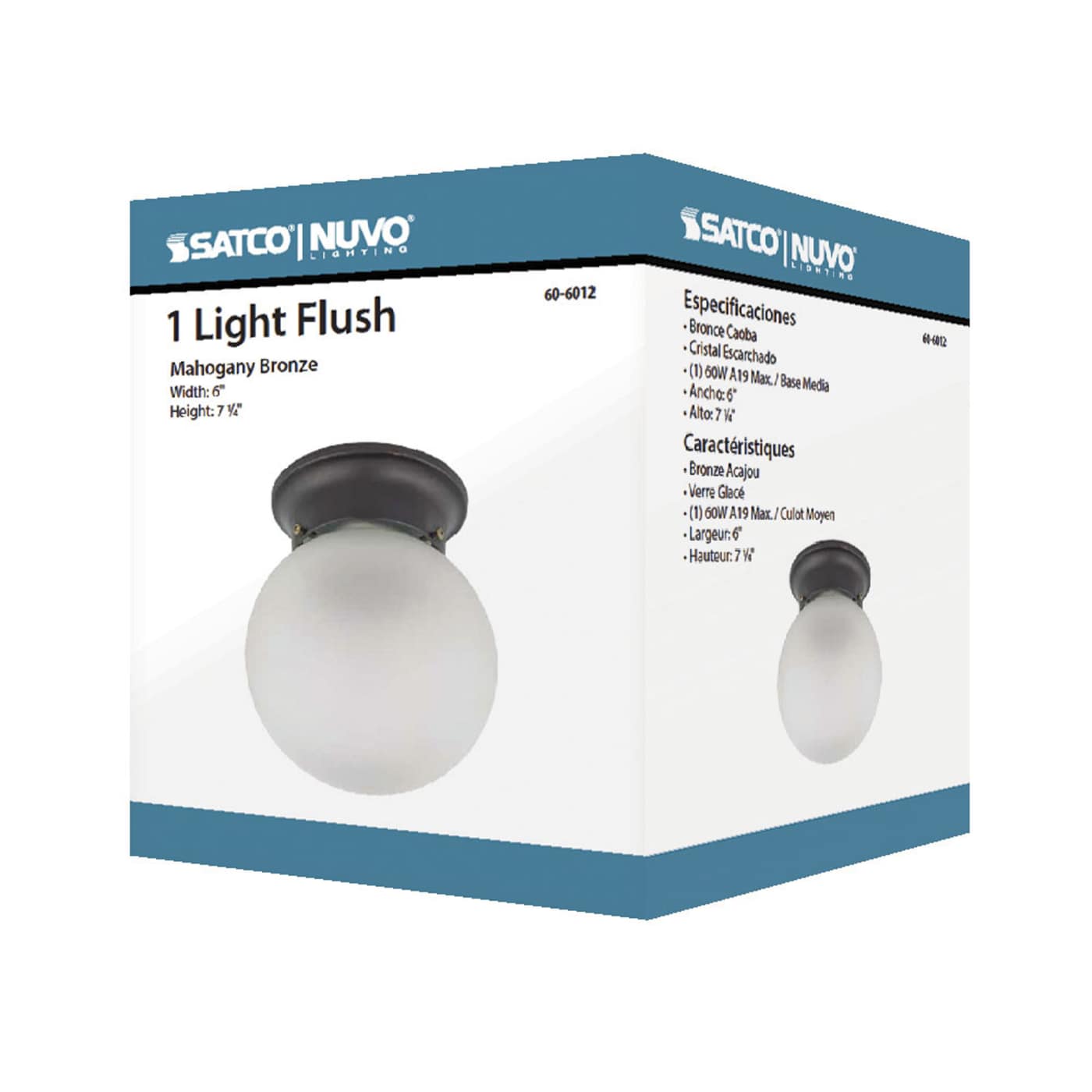 1 LIGHT 6" BALL CEILING - 60-6012