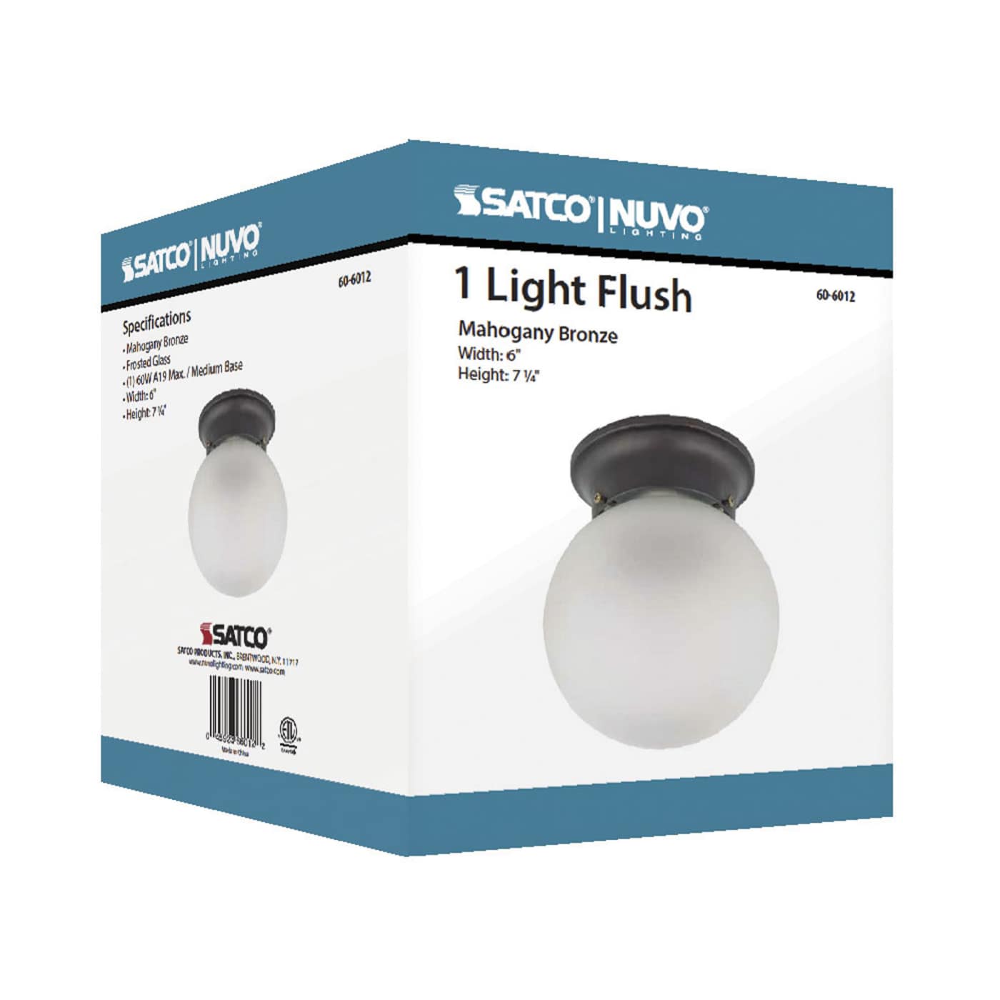 1 LIGHT 6" BALL CEILING - 60-6012