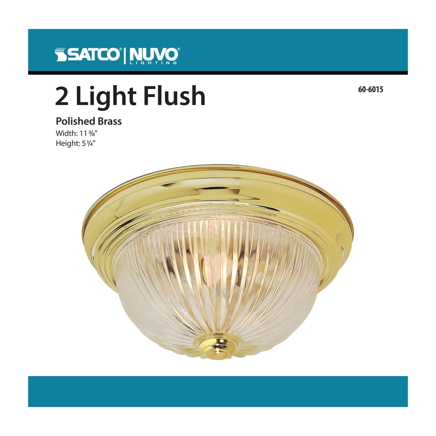 2 LIGHT 11" FLUSH MOUNT - 60-6015
