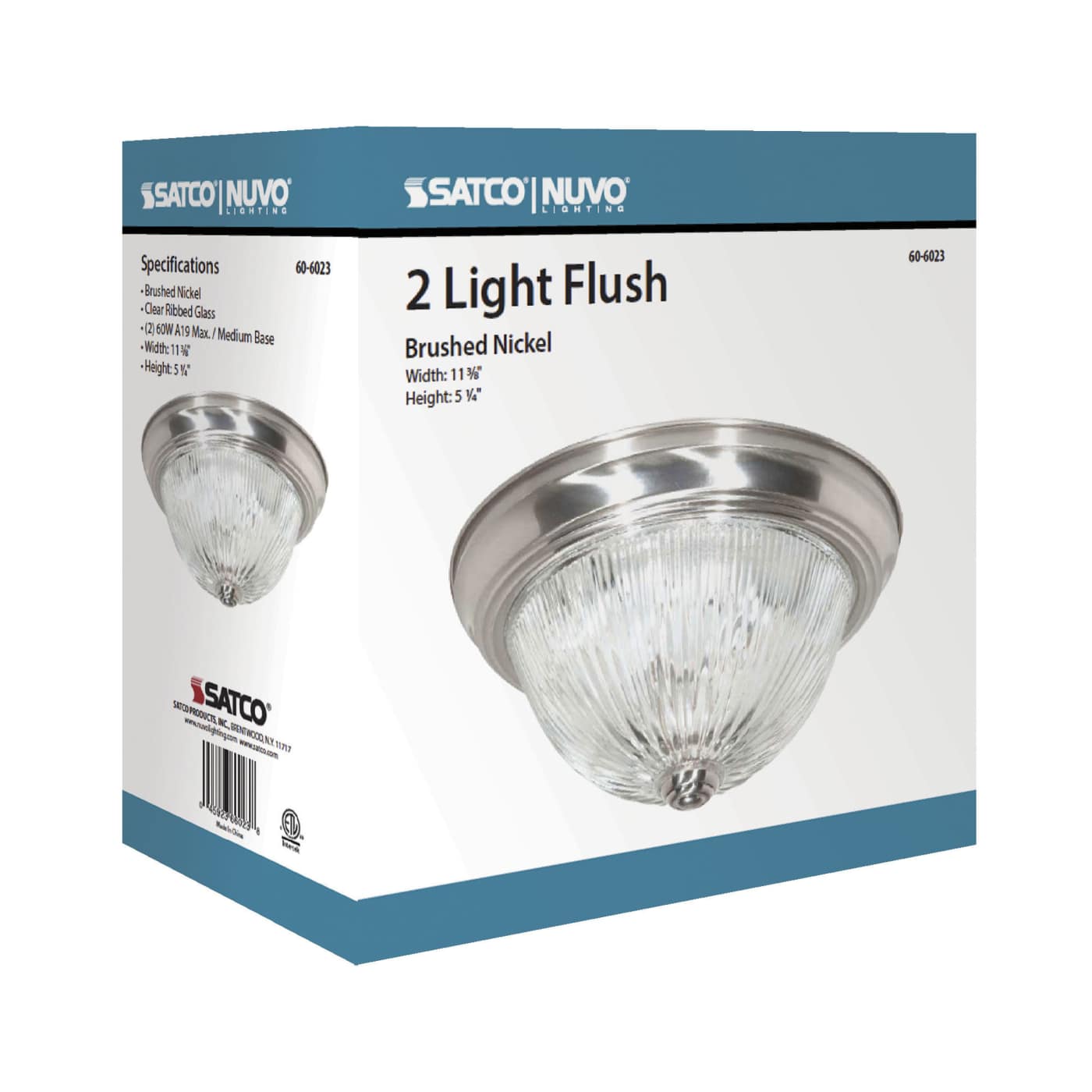 2 LIGHT 11" FLUSH MOUNT - 60-6023
