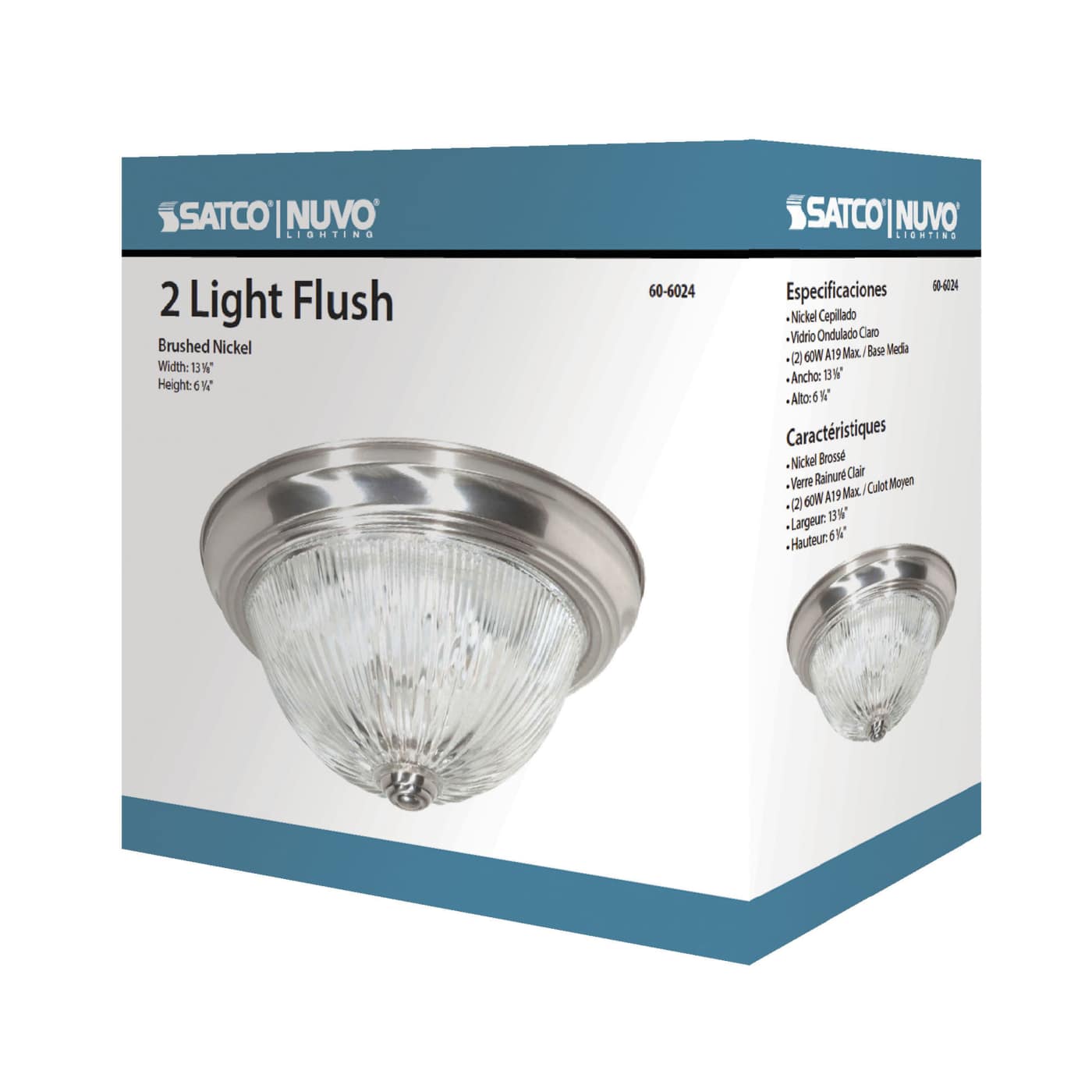 2 LIGHT 13" FLUSH MOUNT - 60-6024