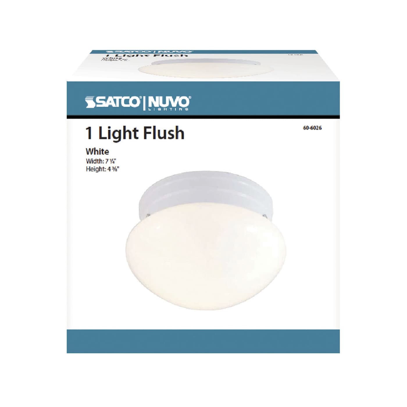 1 LIGHT SMALL MUSHROOM FLUSH - 60-6026