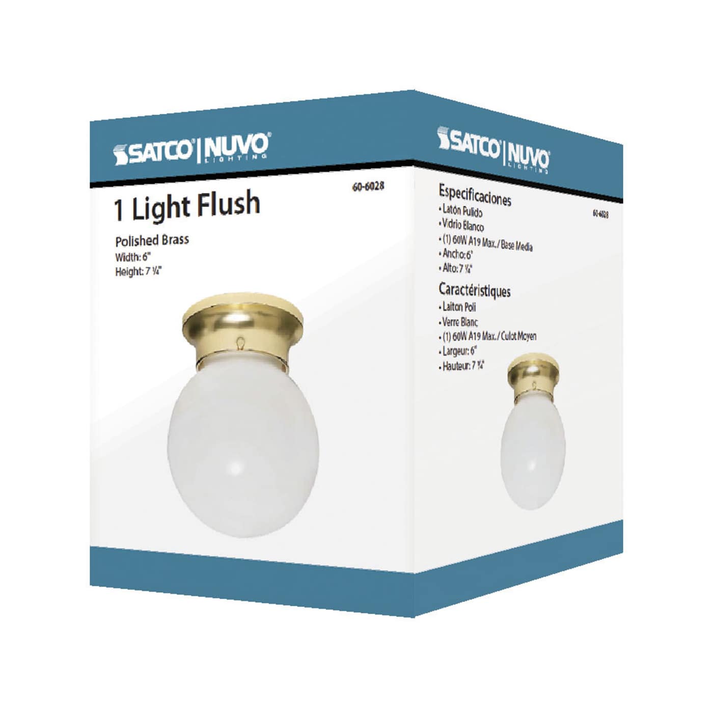 1 LIGHT 6" BALL FIXTURE - 60-6028