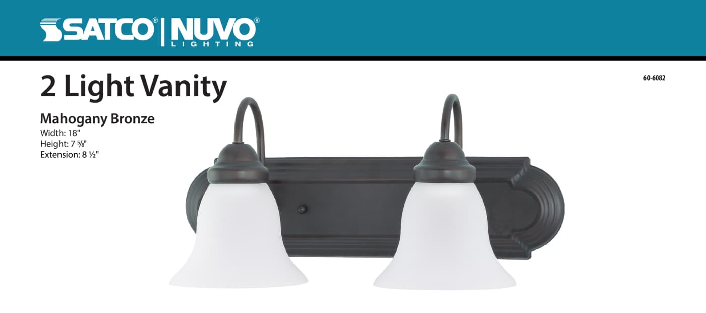 BALLERINA 2 LIGHT 18" VANITY - 60-6082